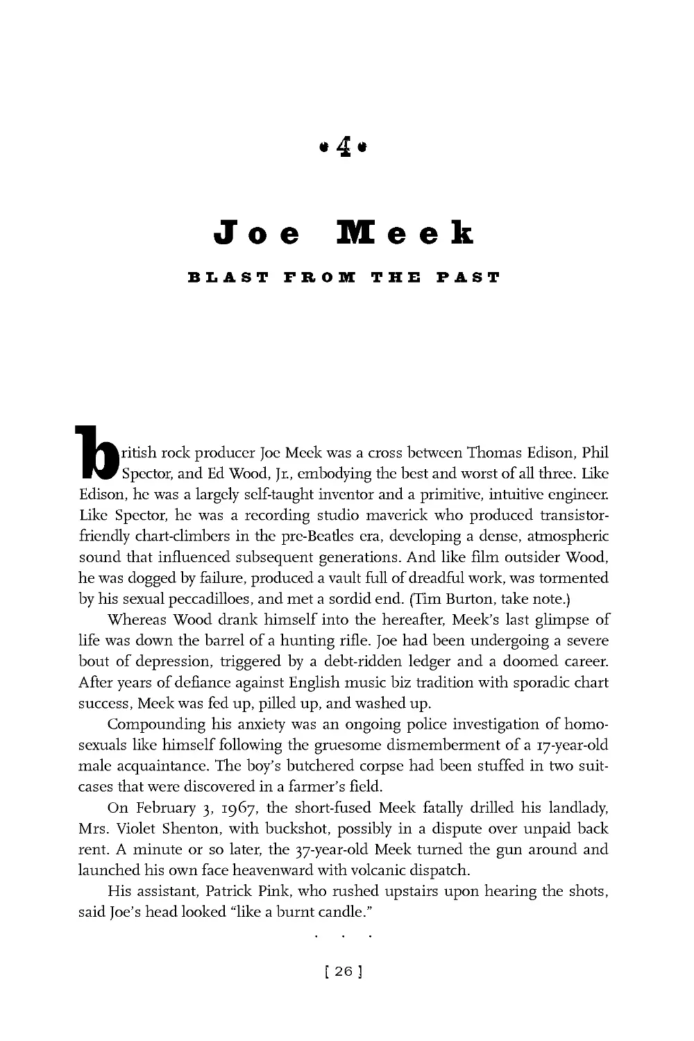 4 Joe Meek: Blast from the Past
