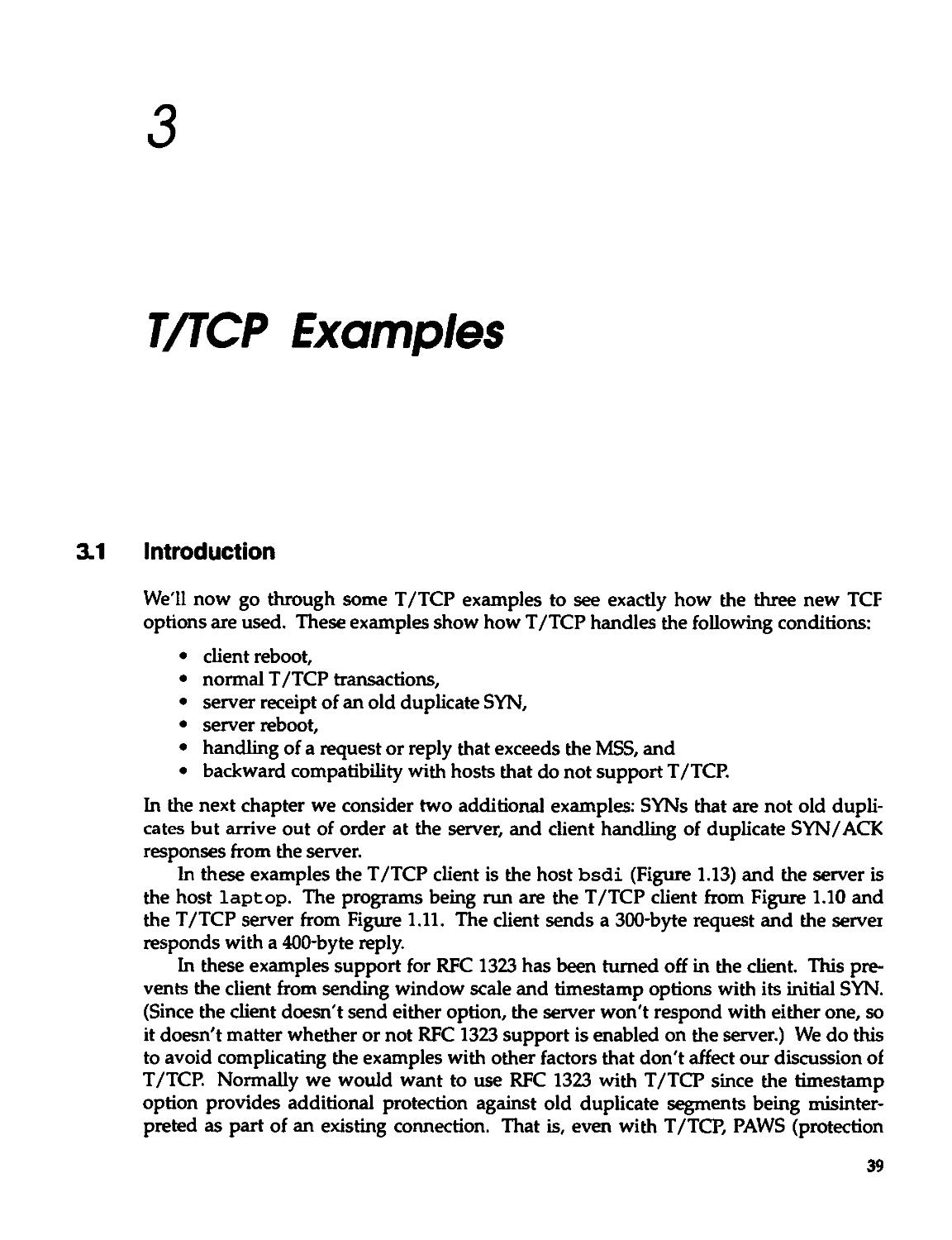Chapter 3. T/TCP Examples