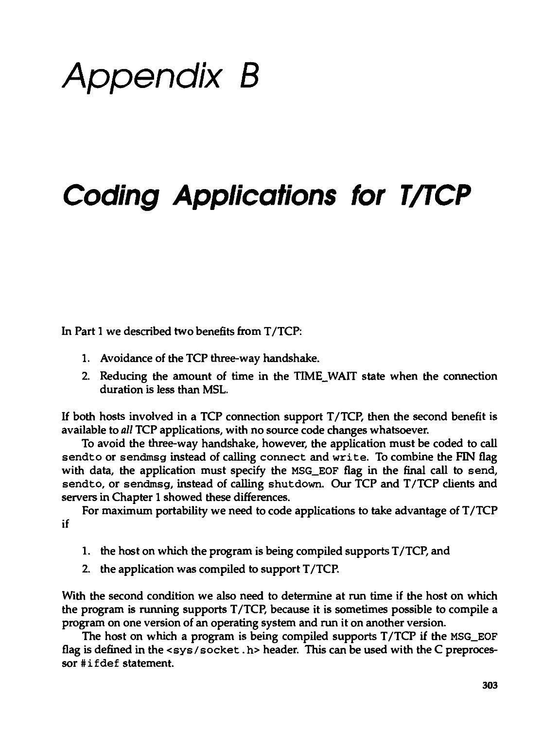 Appendix B. Coding Applications for T/TCP