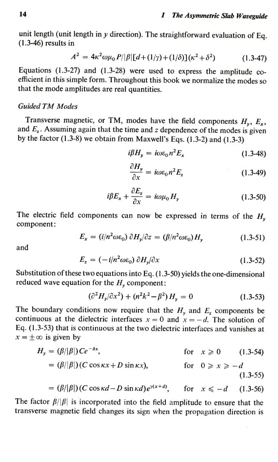 Amplitude coefficient guided TE modes, 14
14
Guided TM modes, 14
14
--- guided, 14
14