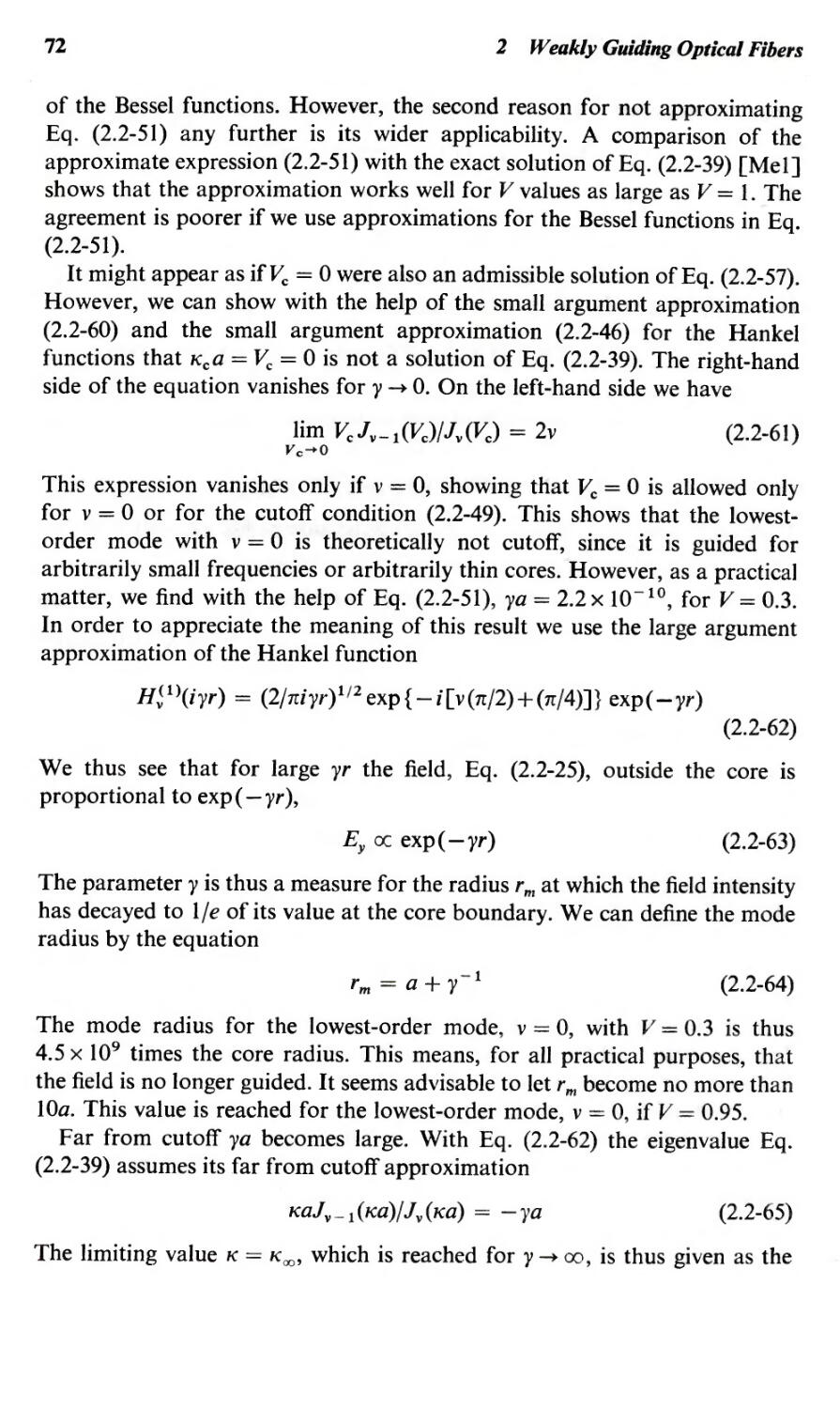 --- large argument, 72
--- approximation for large argument, 72
Mode radius, 72