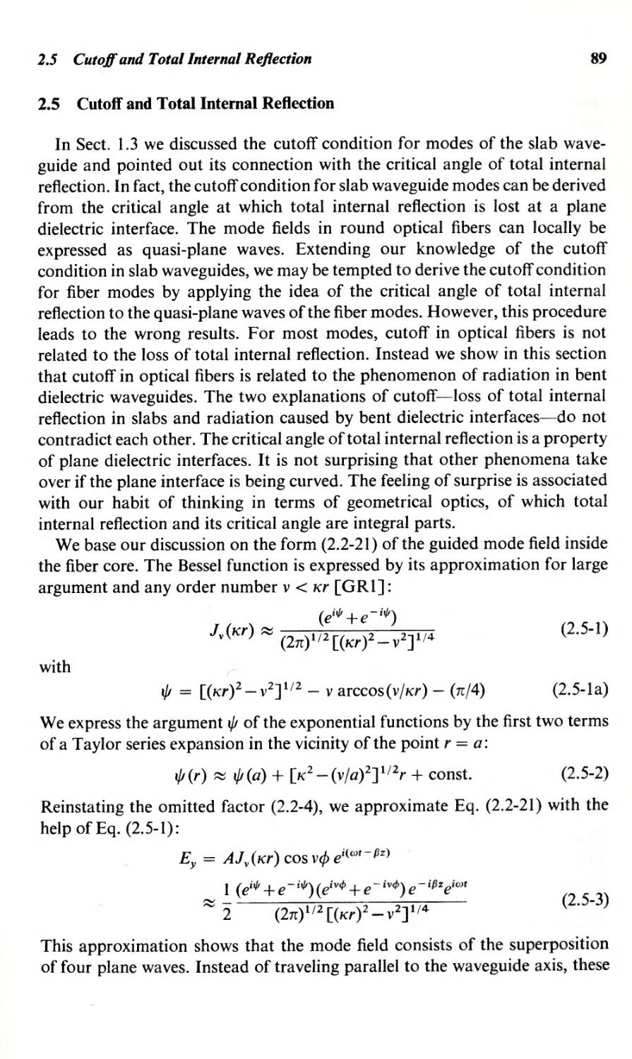 2.5 Cutoff and Total Internal Reflection 89
--- approximation for large arguments, 89
--- approximation for large order, 89
89
89
L
Q