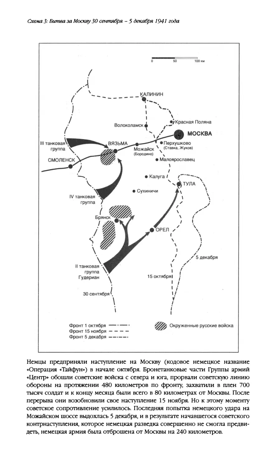 Схема 3: Битва за Москву 30 сентября - 5 декабря 1941 года