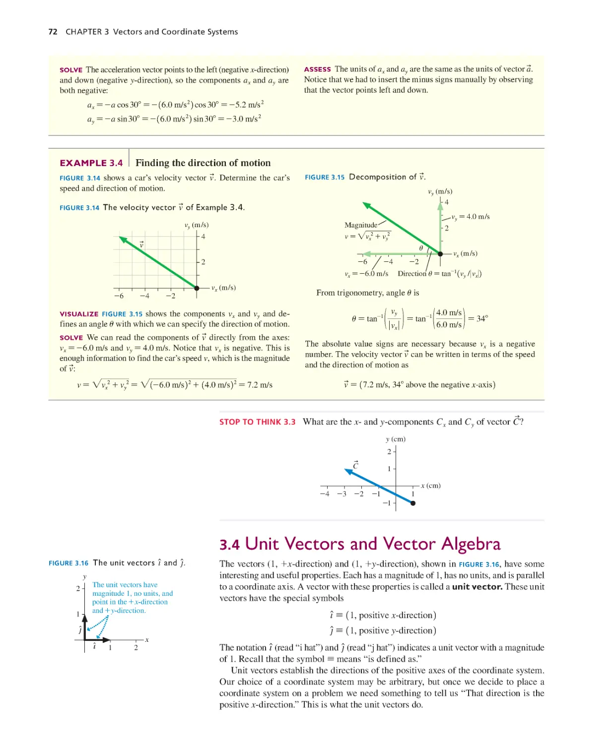 3.4. Unit Vectors and Vector Algebra