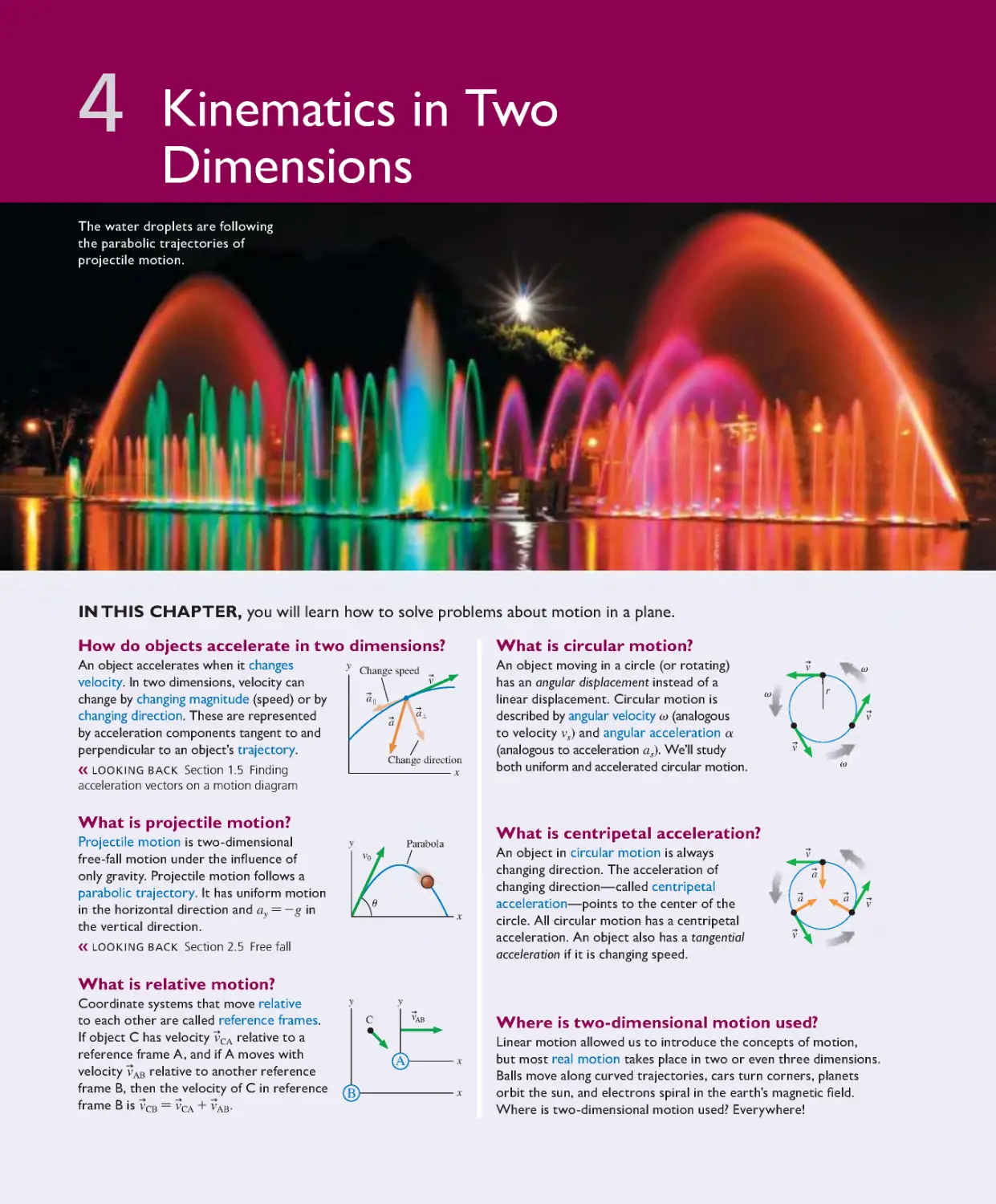Chapter 4: Kinematics in Two Dimensions