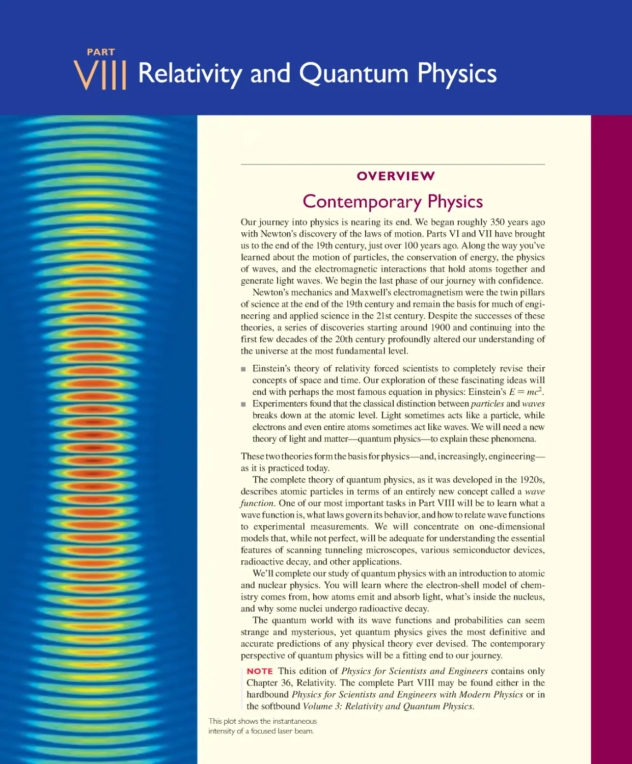 Part VIII: Relativity and Quantum Physics: Overview: Contemporary Physics