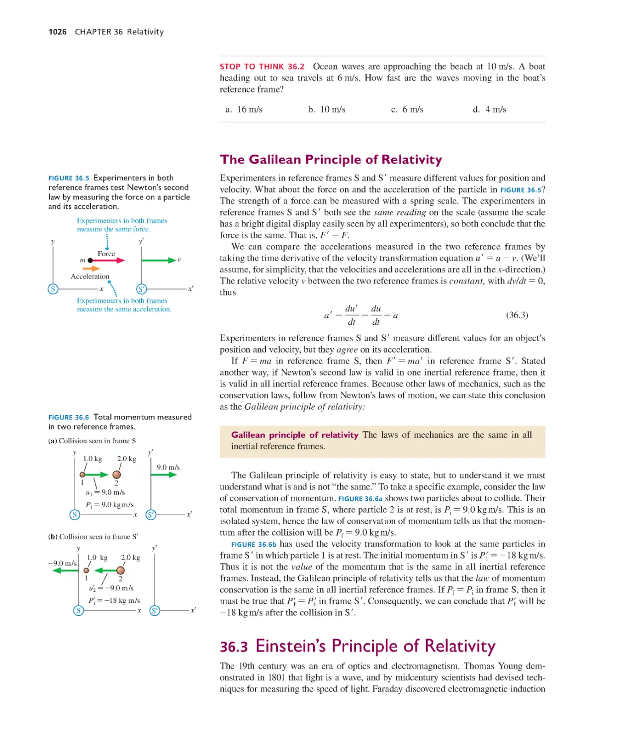 36.3. Einstein’s Principle of Relativity