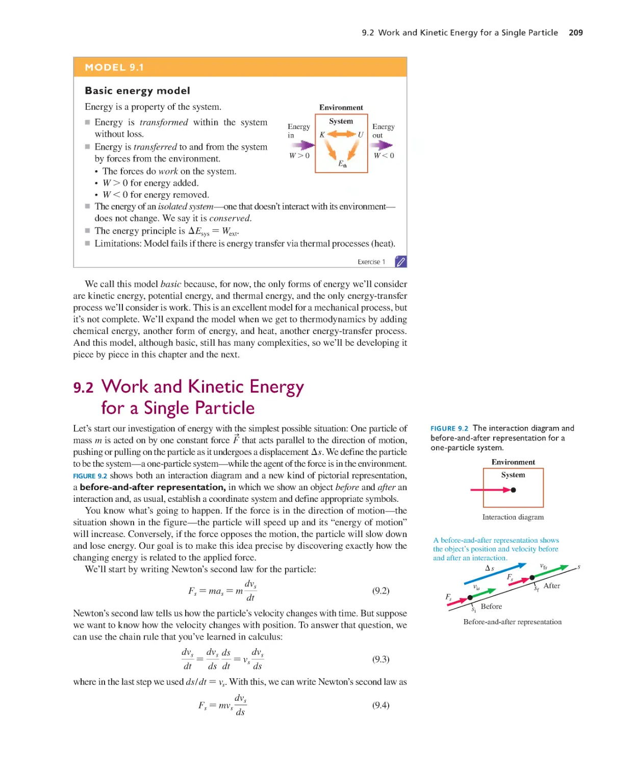 9.2. Work and Kinetic Energy for a Single Particle