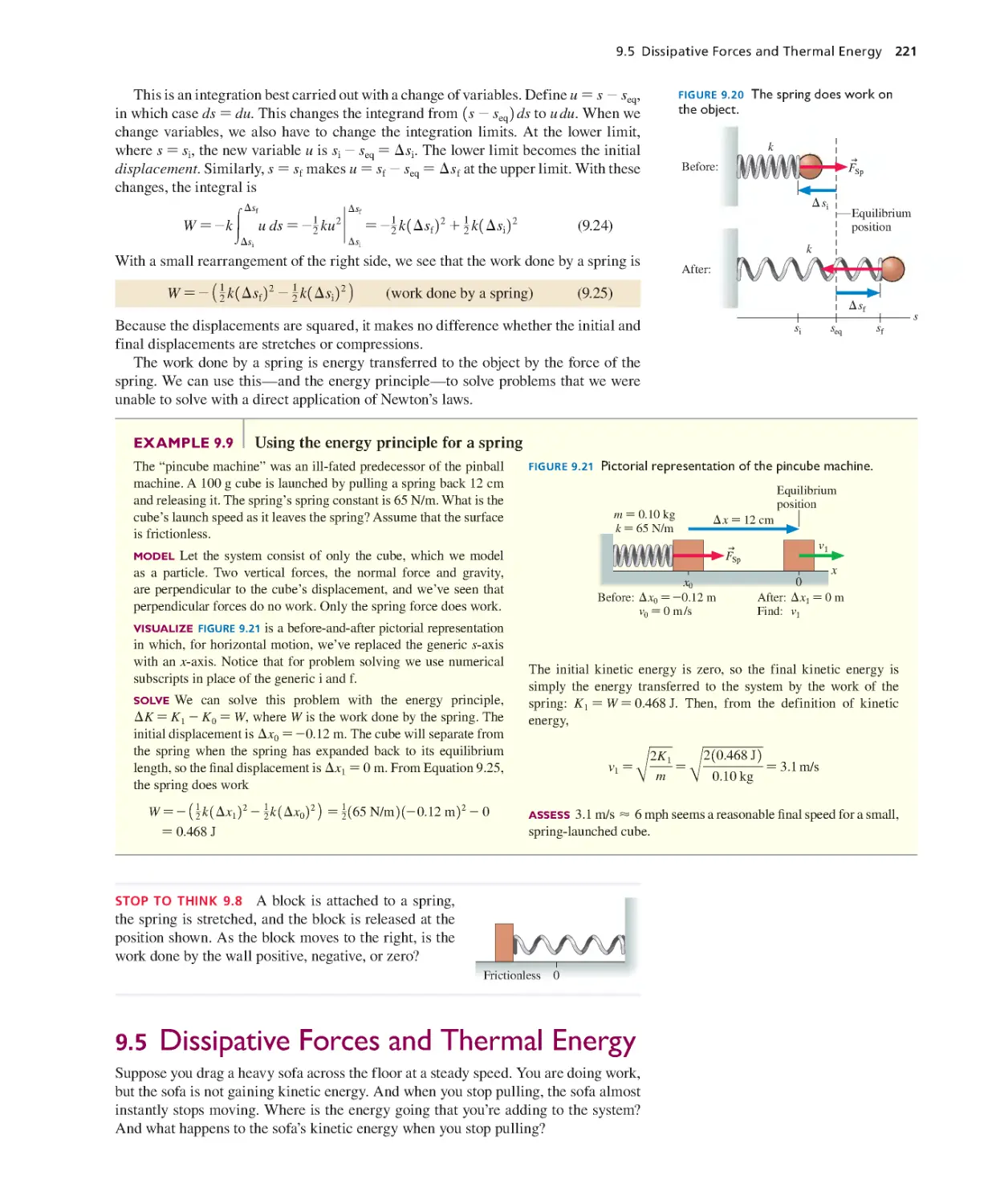 9.5. Dissipative Forces and Thermal Energy