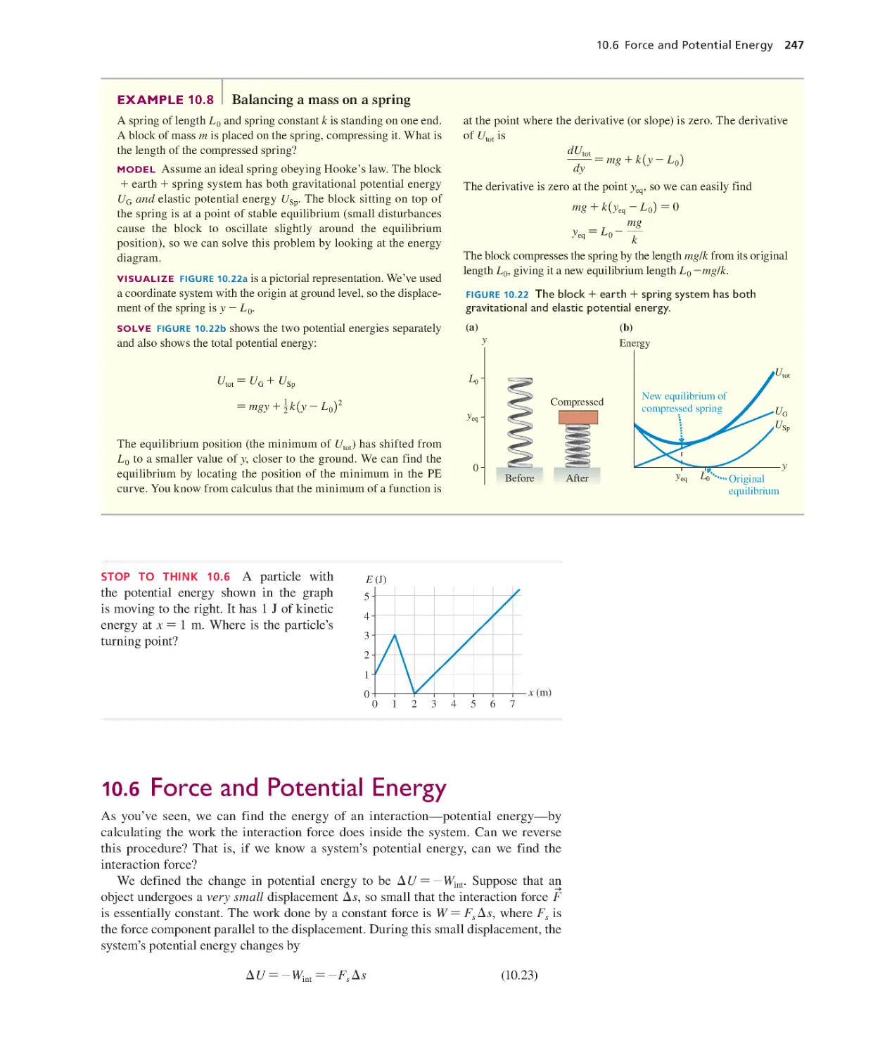10.6. Force and Potential Energy