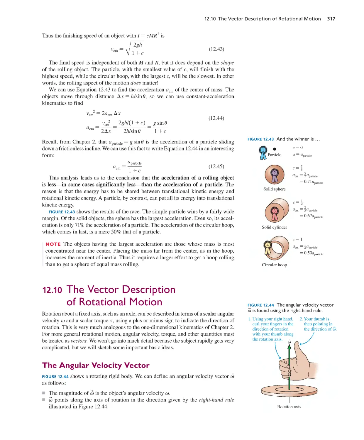 12.10. The Vector Description of Rotational Motion
