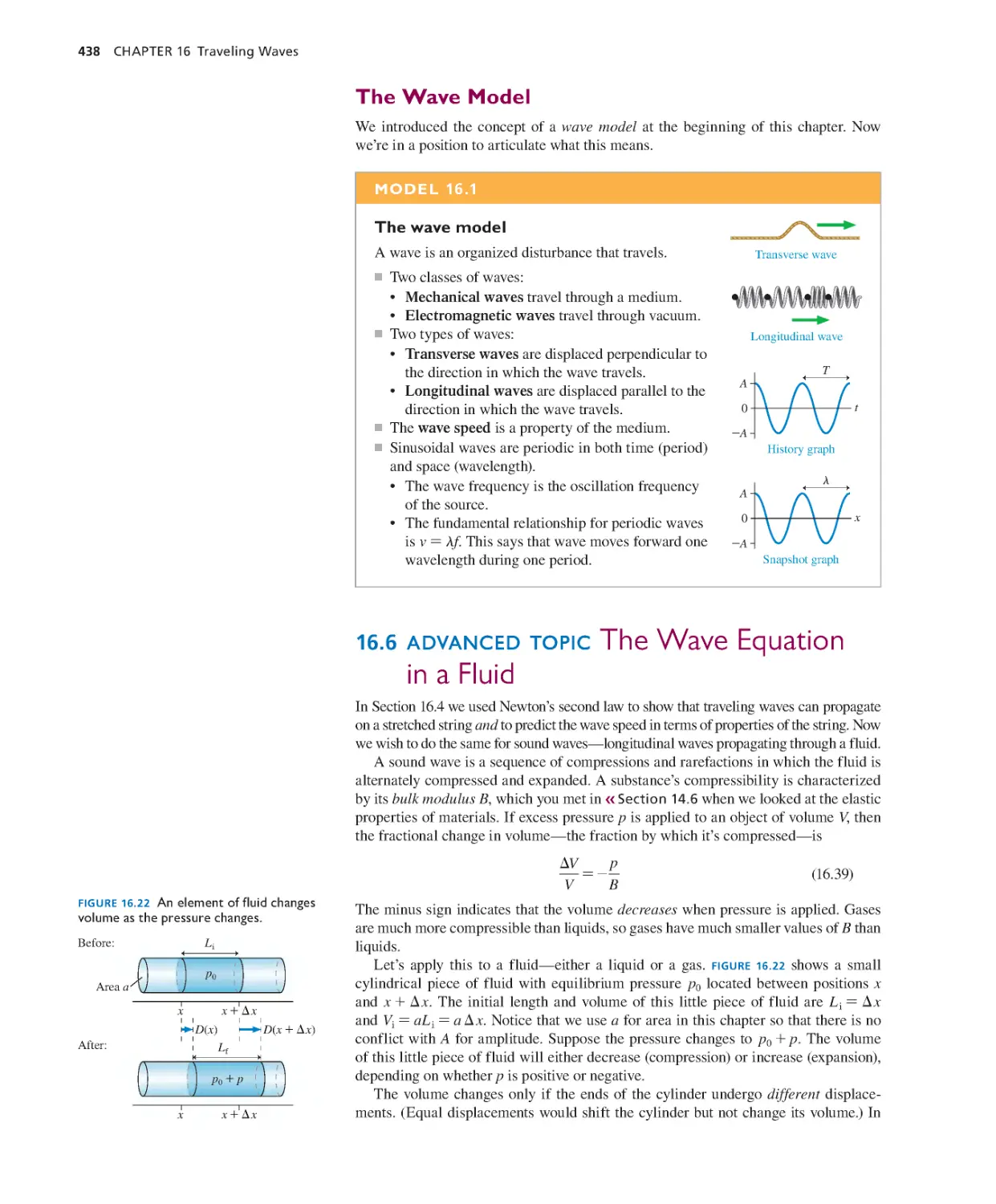16.6. Advanced Topic: The Wave Equation in a Fluid