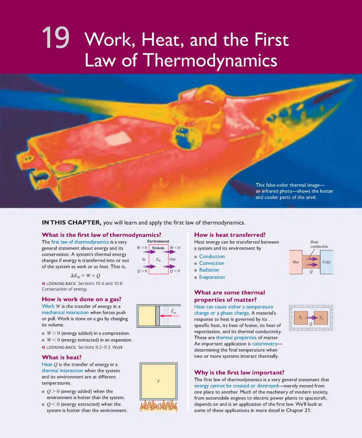 Chapter 19: Work, Heat, and the First Law of Thermodynamics