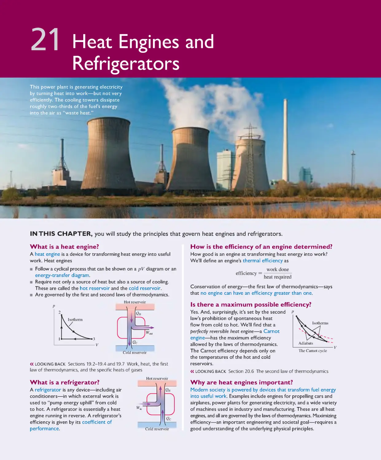 Chapter 21: Heat Engines and Refrigerators