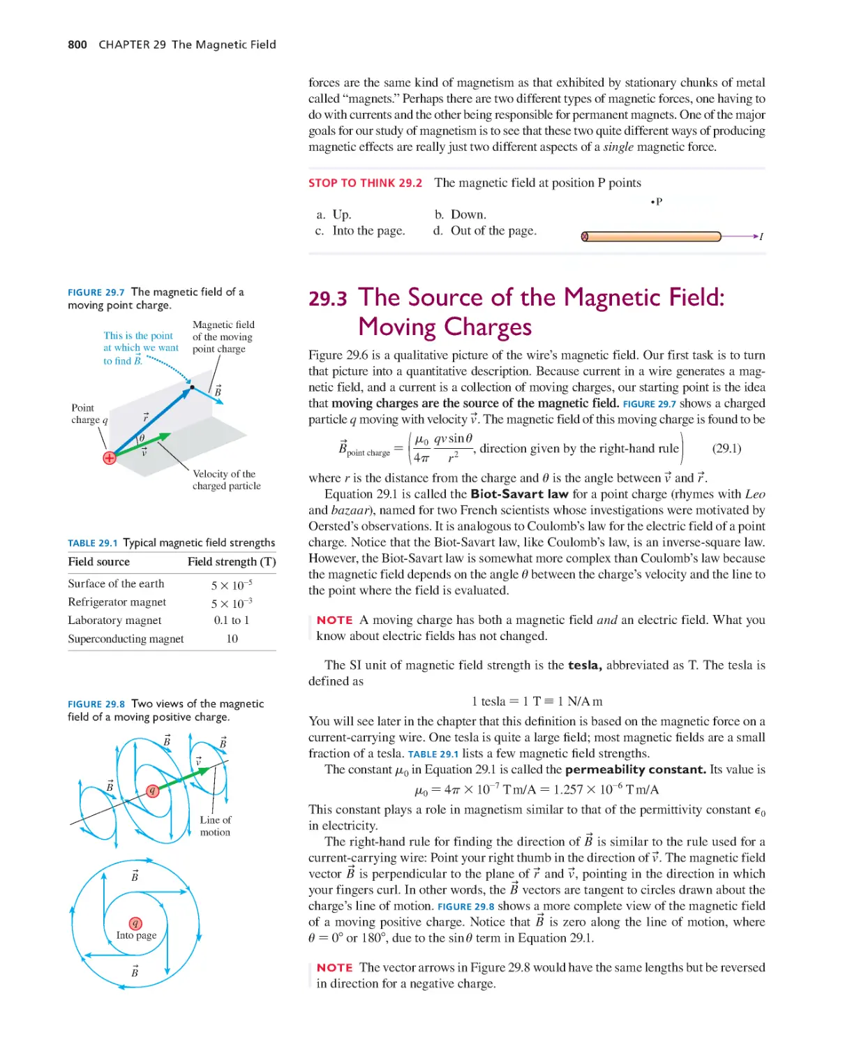 29.3. The Source of the Magnetic Field: Moving Charges