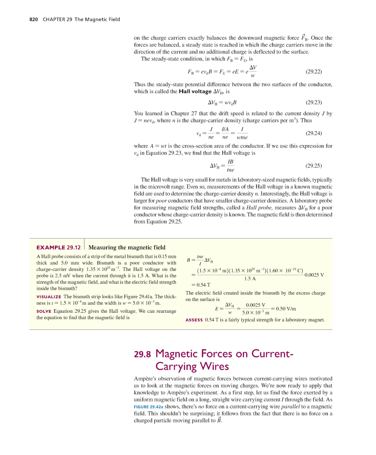 29.8. Magnetic Forces on Current-Carrying Wires