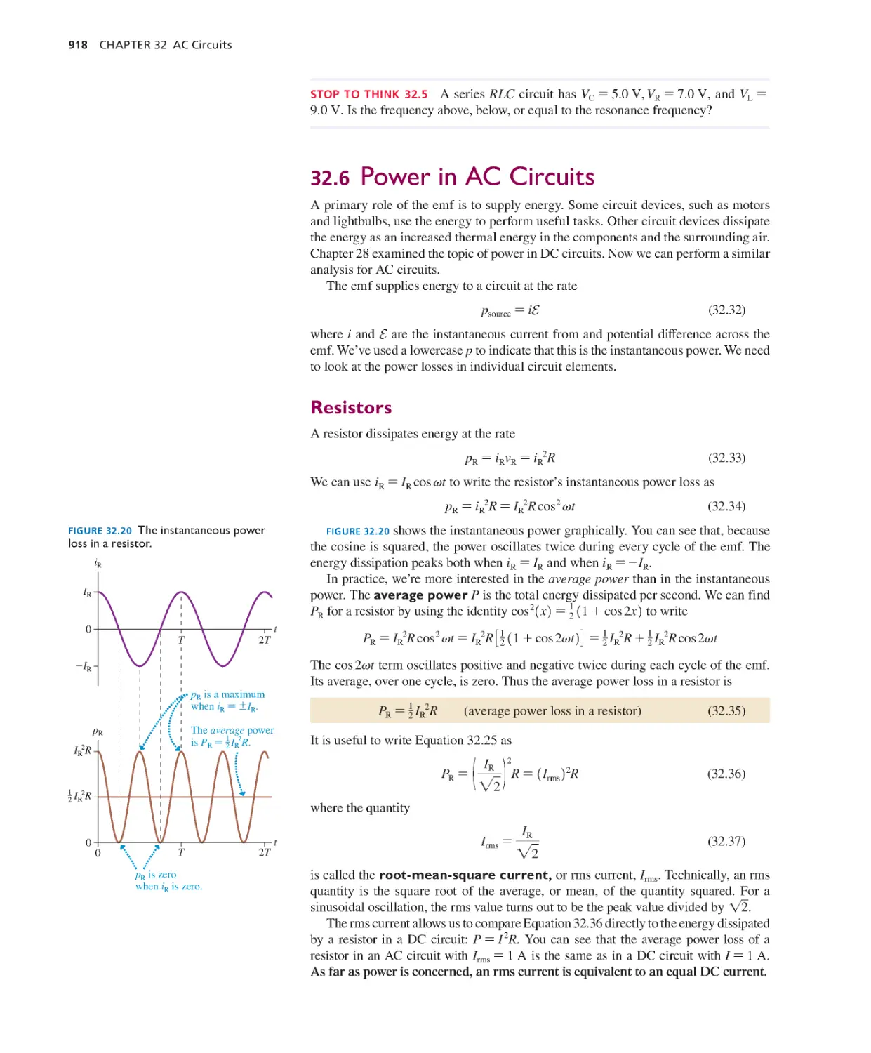 32.6. Power in AC Circuits