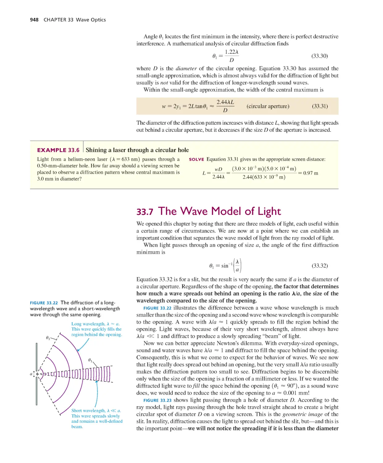 33.7. The Wave Model of Light