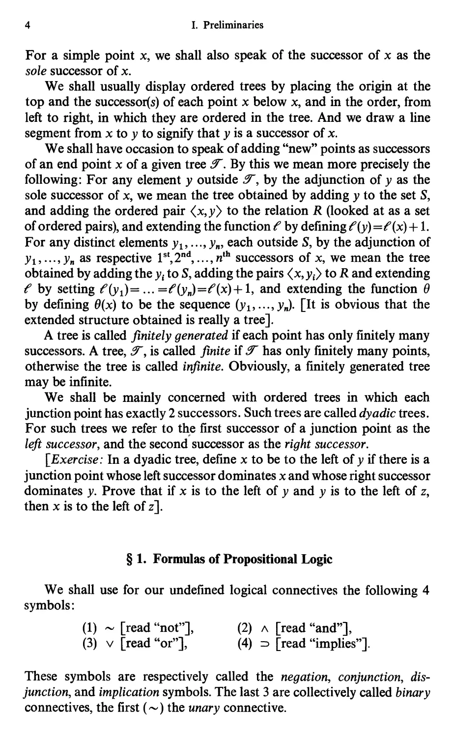1.2 Formulas of Propositional Logic