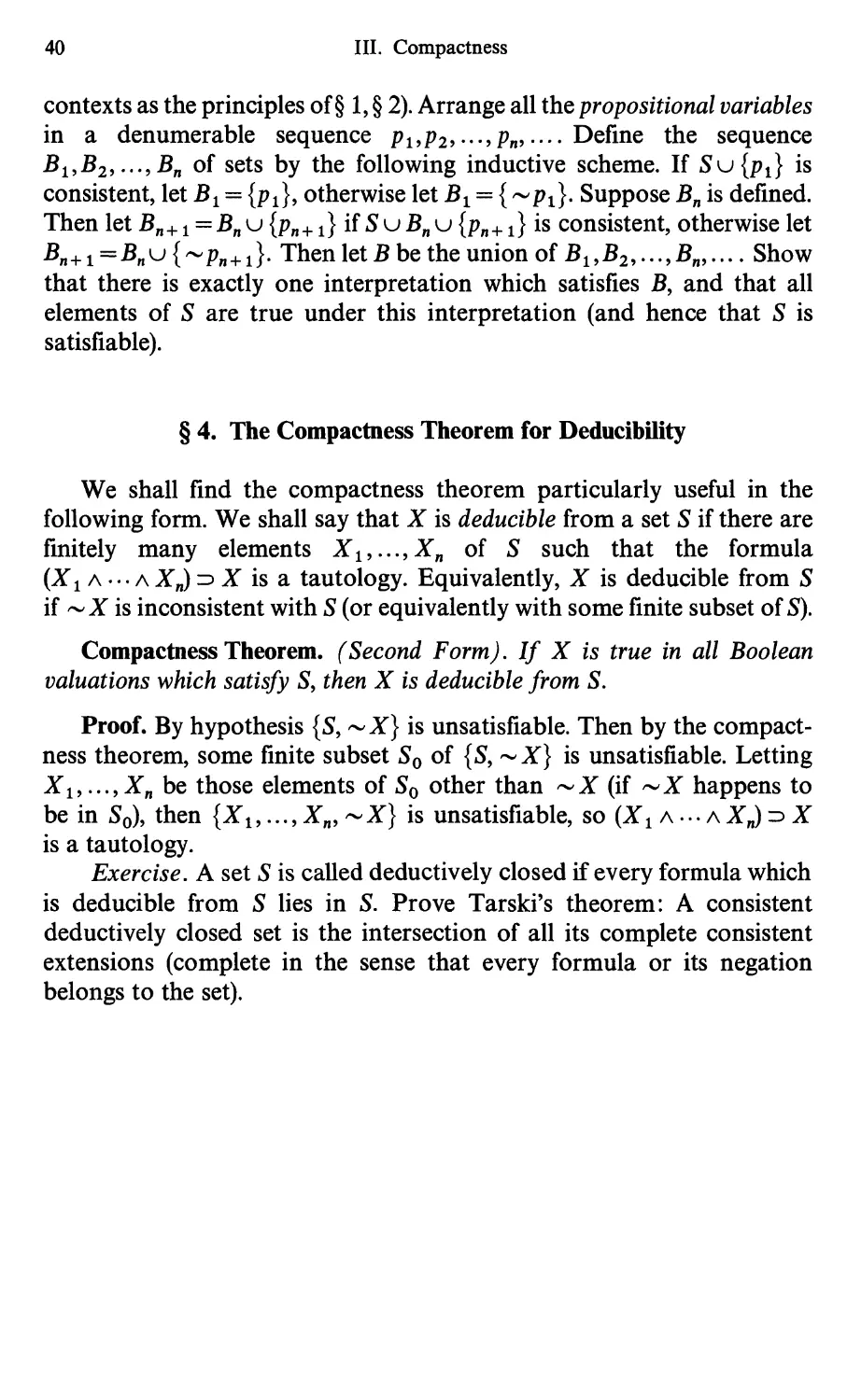 3.4 The Compactness Theorem for Deducibility