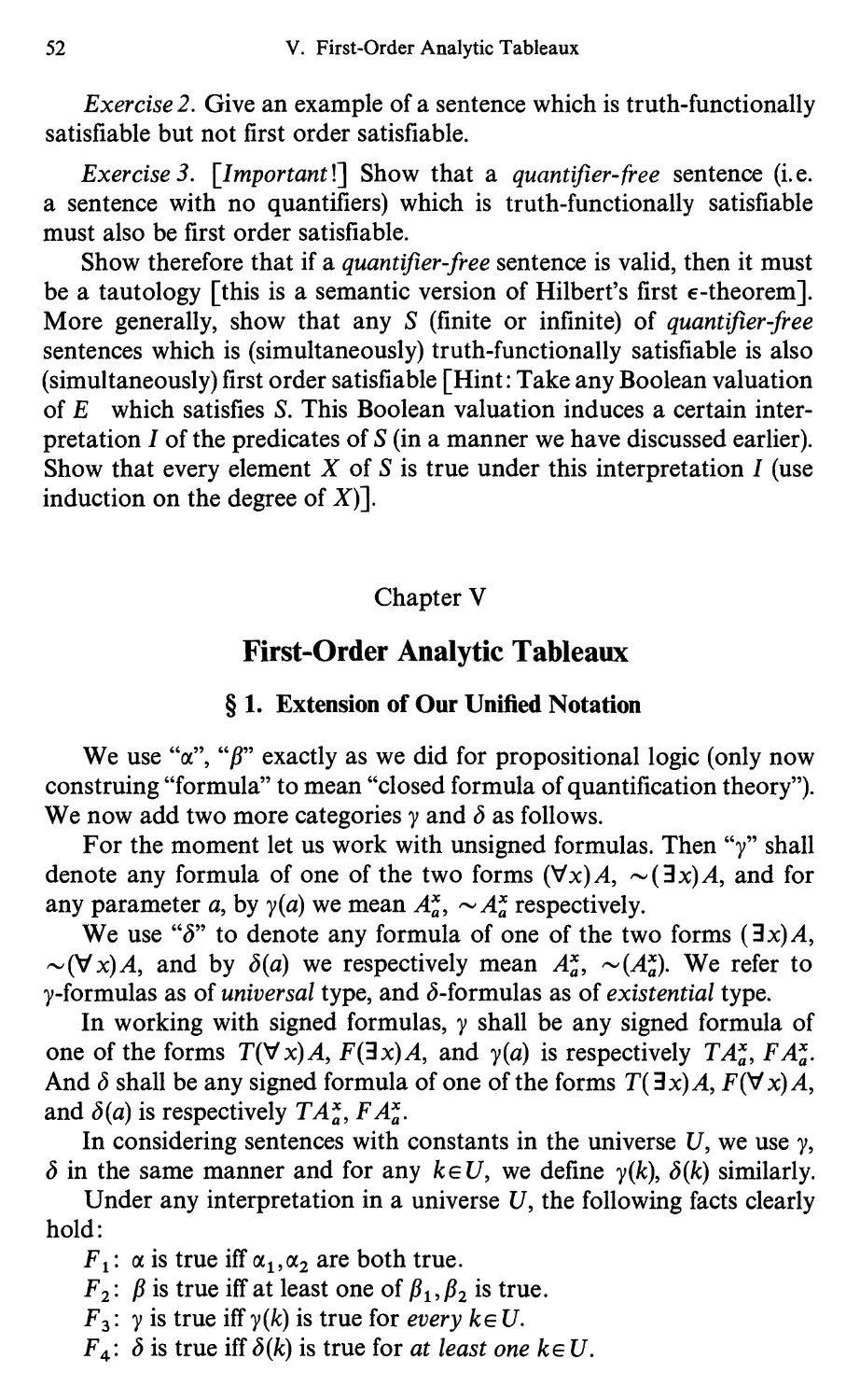 5 First-Order Analytic Tableaux