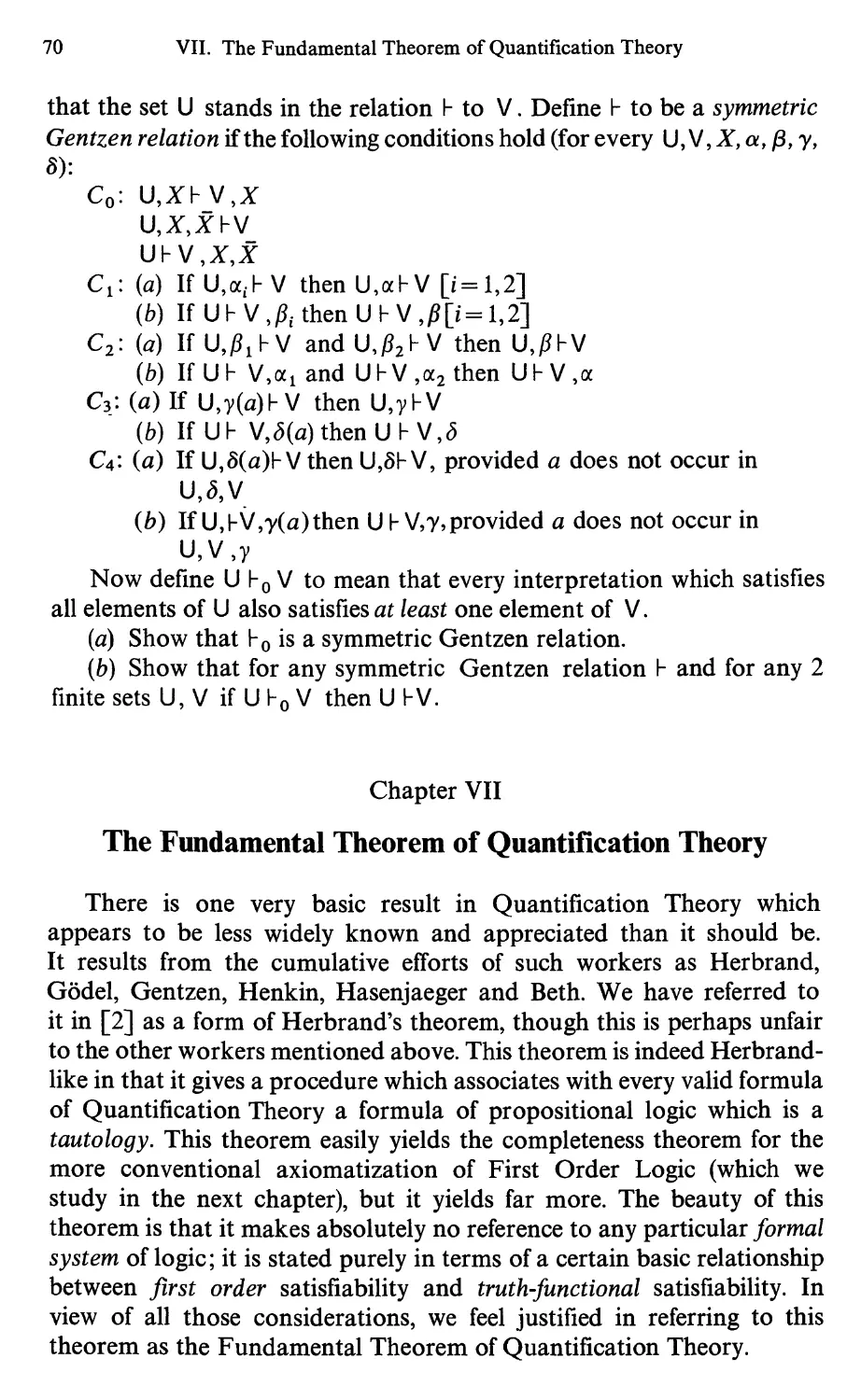 7 The Fundamental Theorem of Quantification Theory
