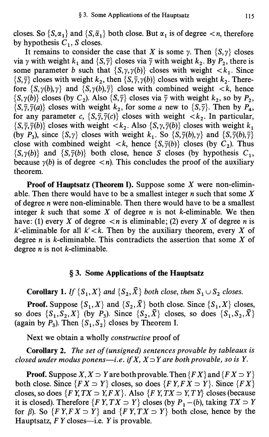 12.3 Some Applications of the Hauptsatz