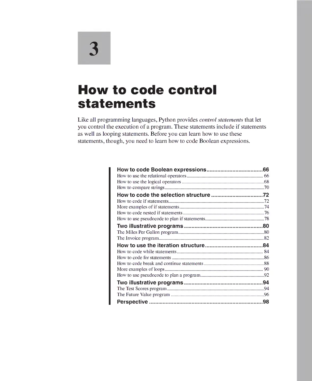 Chapter 3 - How to Code Control Statements