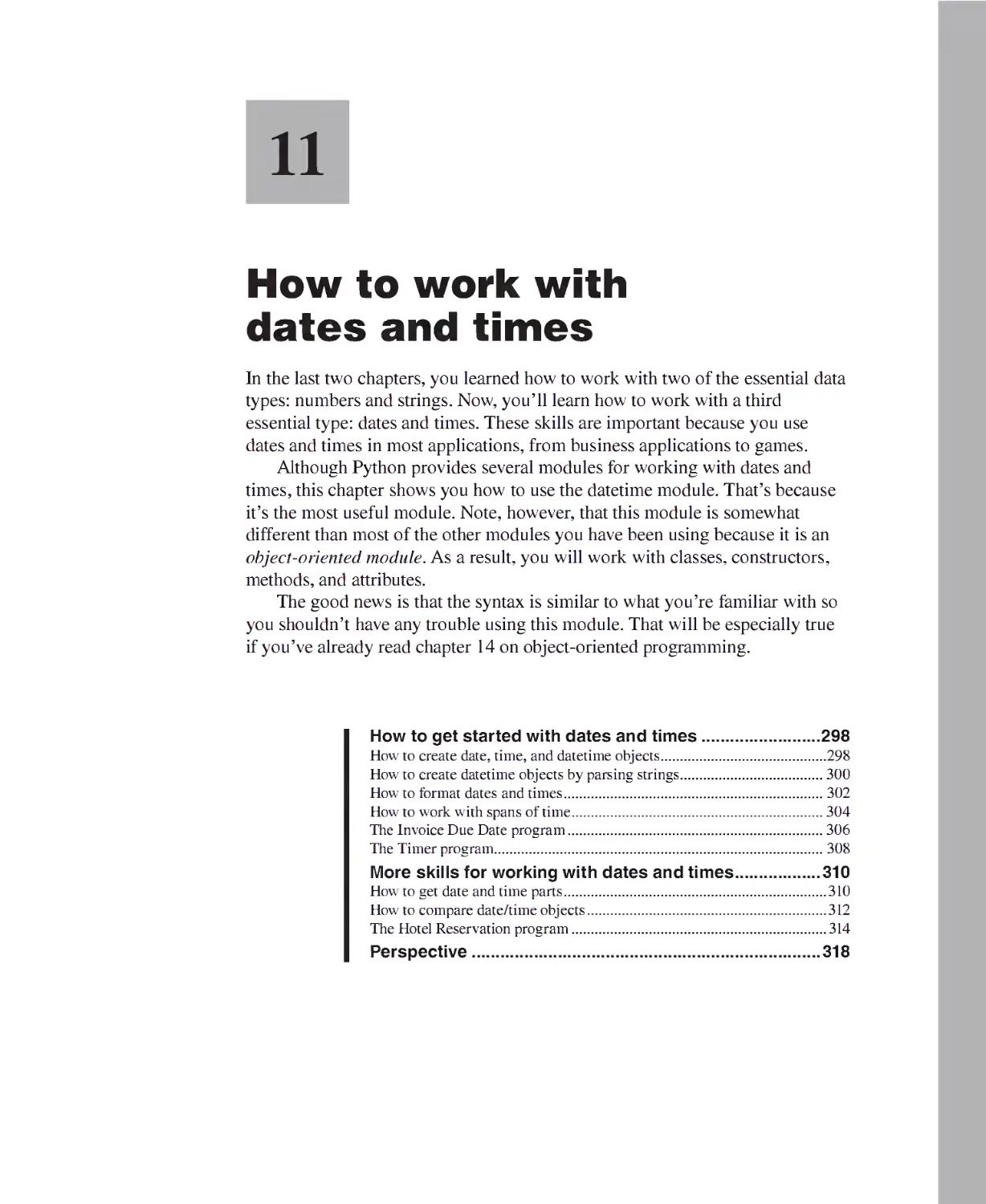 Chapter 11 - How to Work with Dates and Times