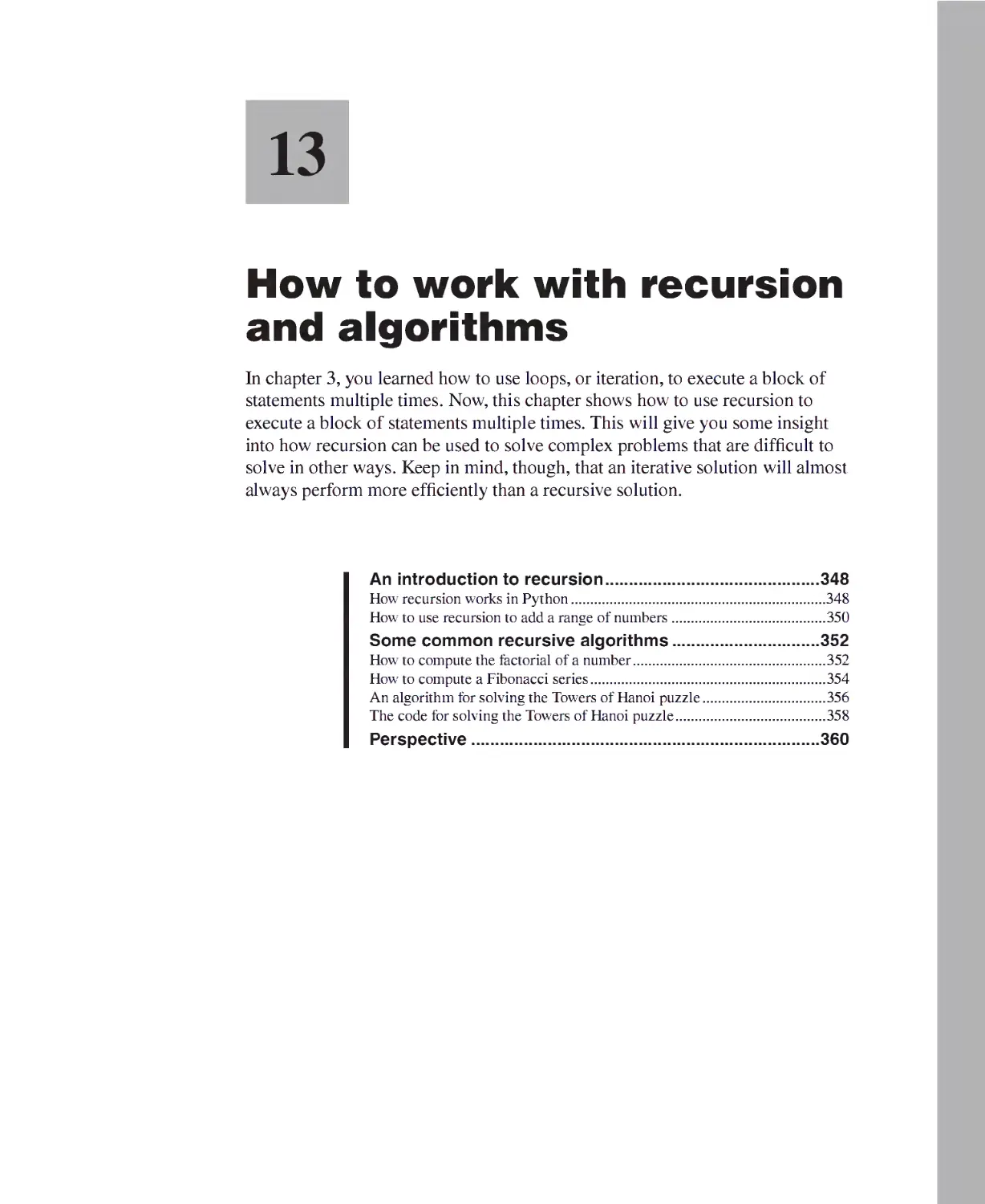 Chapter 13 - How to Work with Recursion and Algorithms