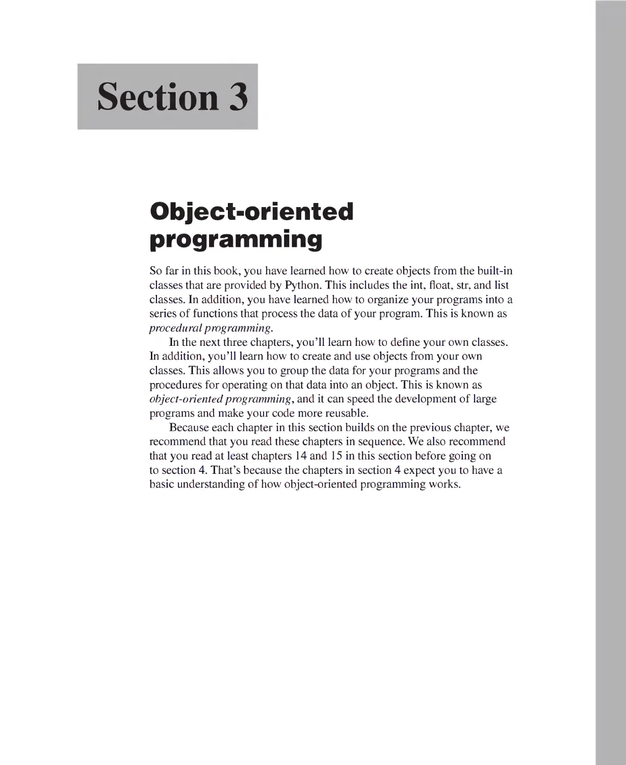 Section 3 - Object-Oriented Programming
