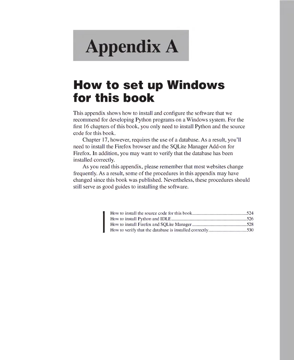 Appendix A - How to Set Up Windows for This Book