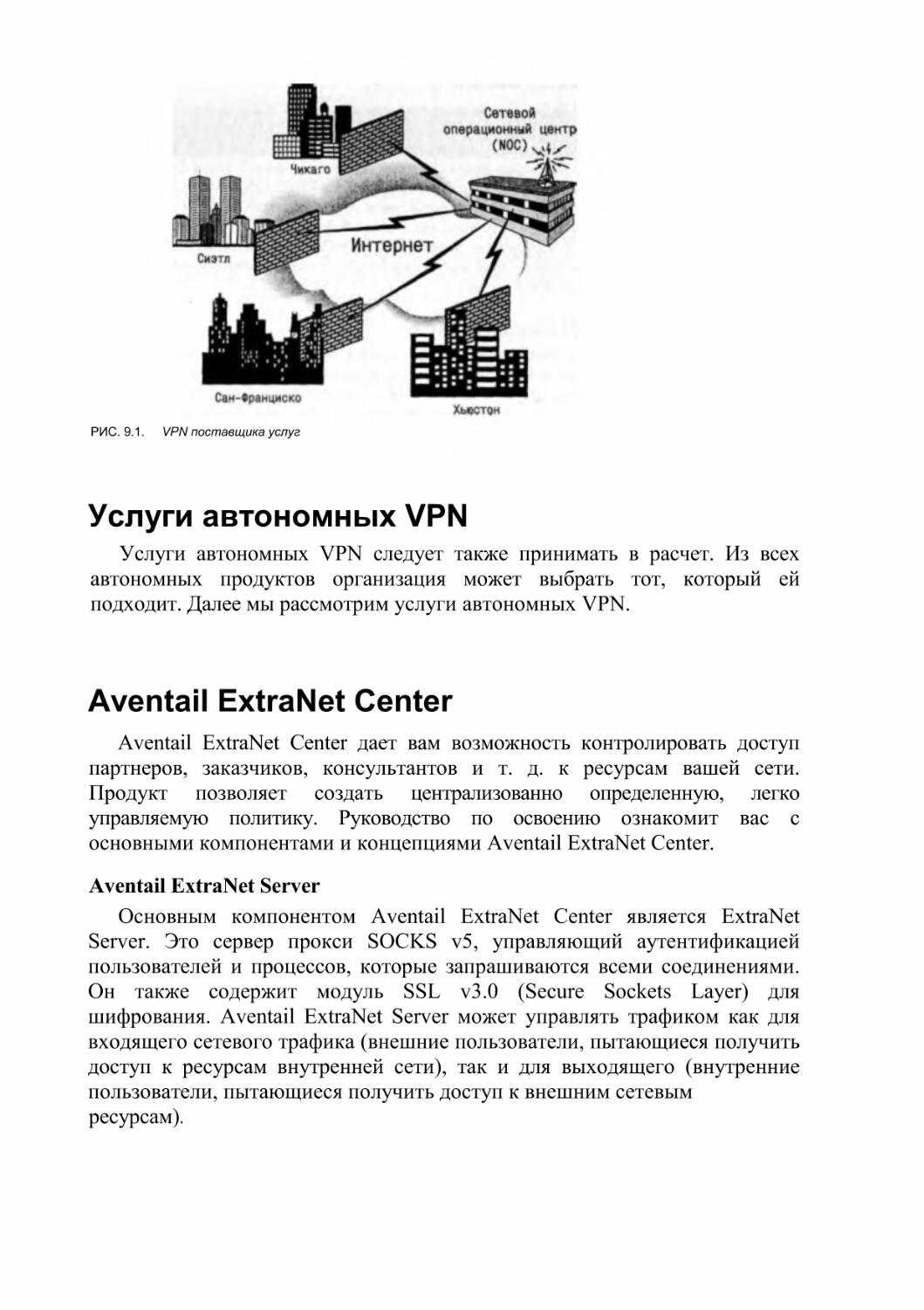 Aventail ExtraNet Center