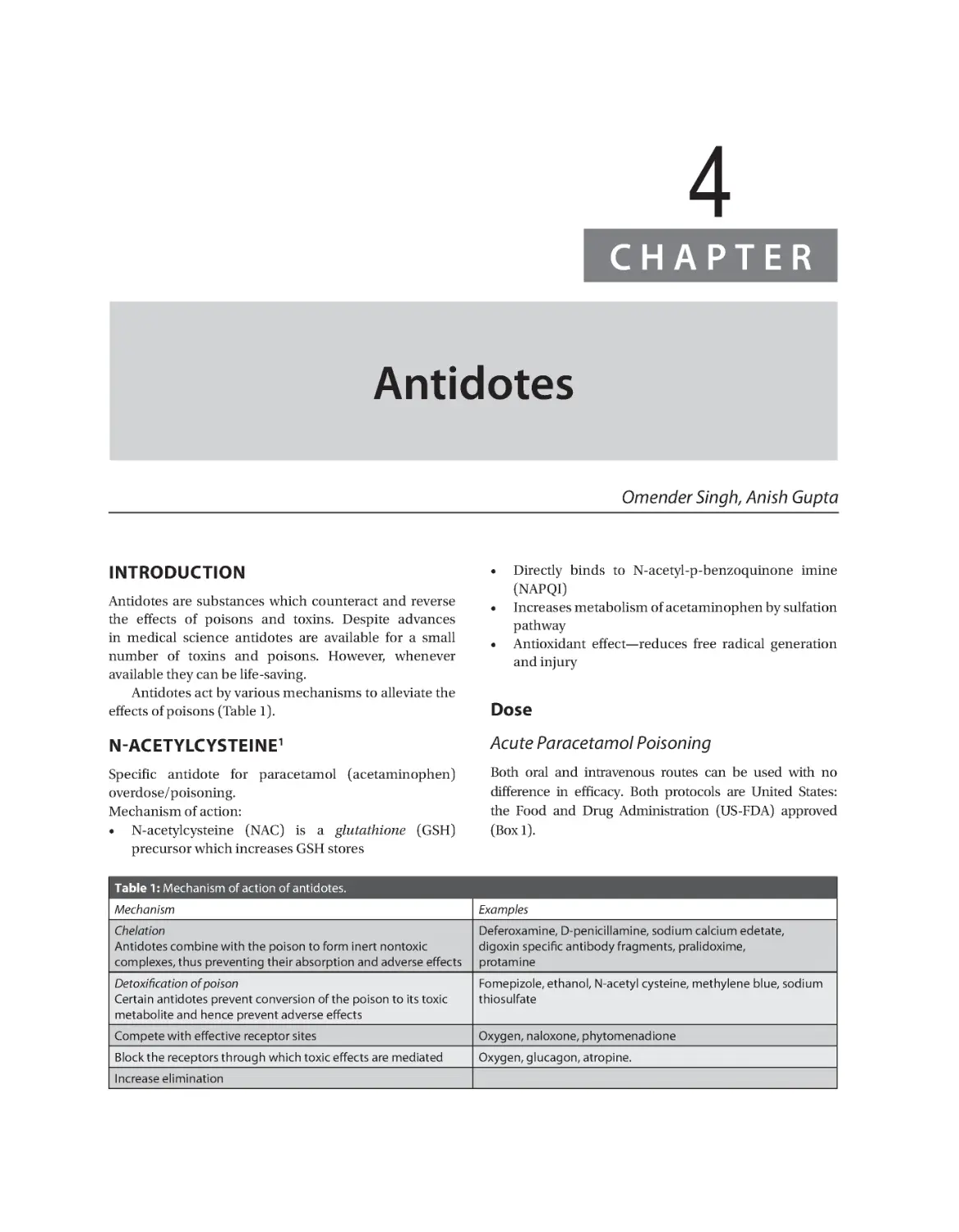 Chapter 4: Antidotes