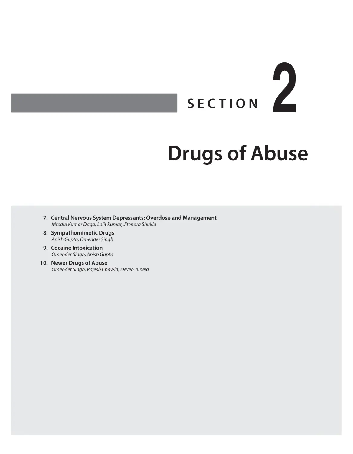 SECTION 2: Drugs of Abuse