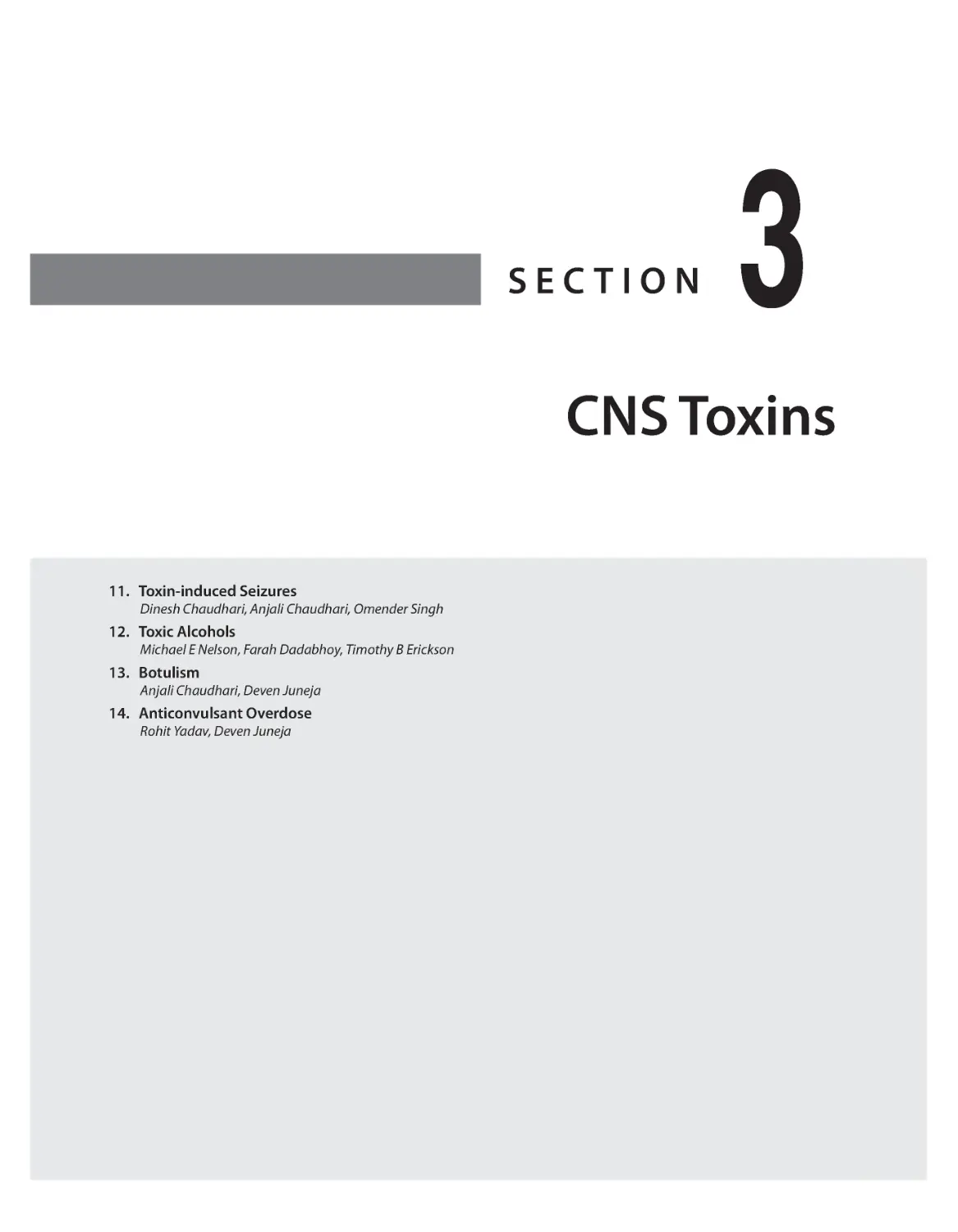 SECTION 3: CNS Toxins