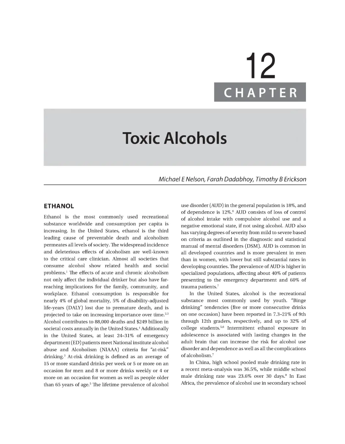 Chapter 12: Toxic Alcohols