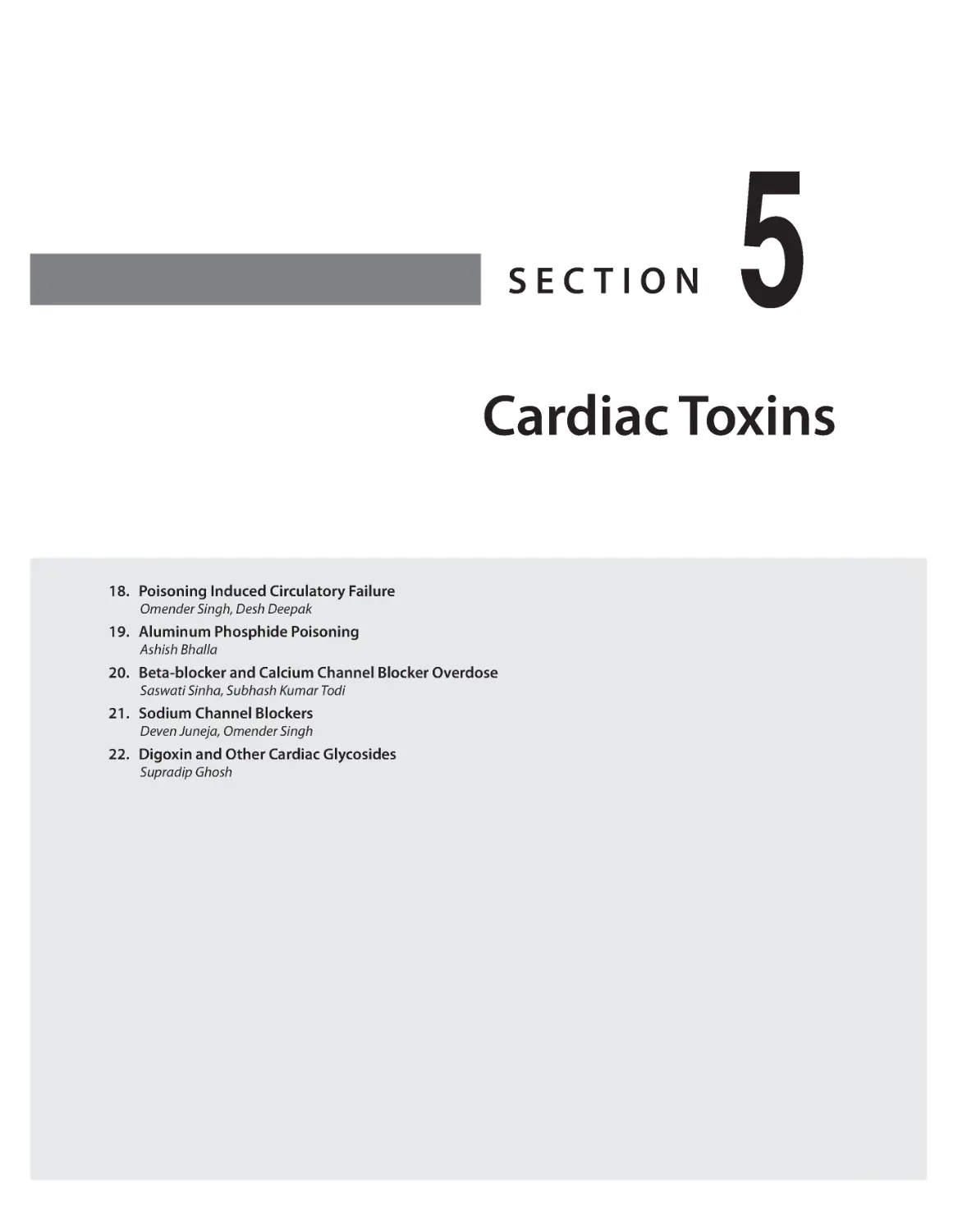 SECTION 5: Cardiac Toxins
