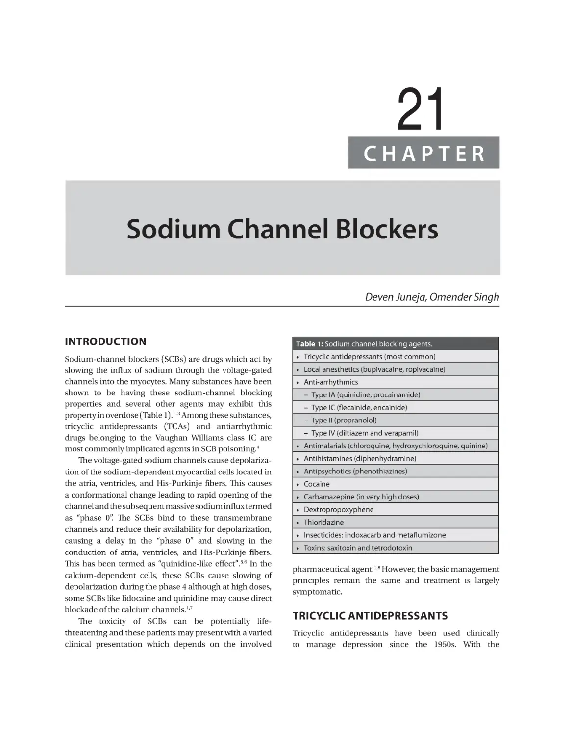 Chapter 21: Sodium Channel Blockers