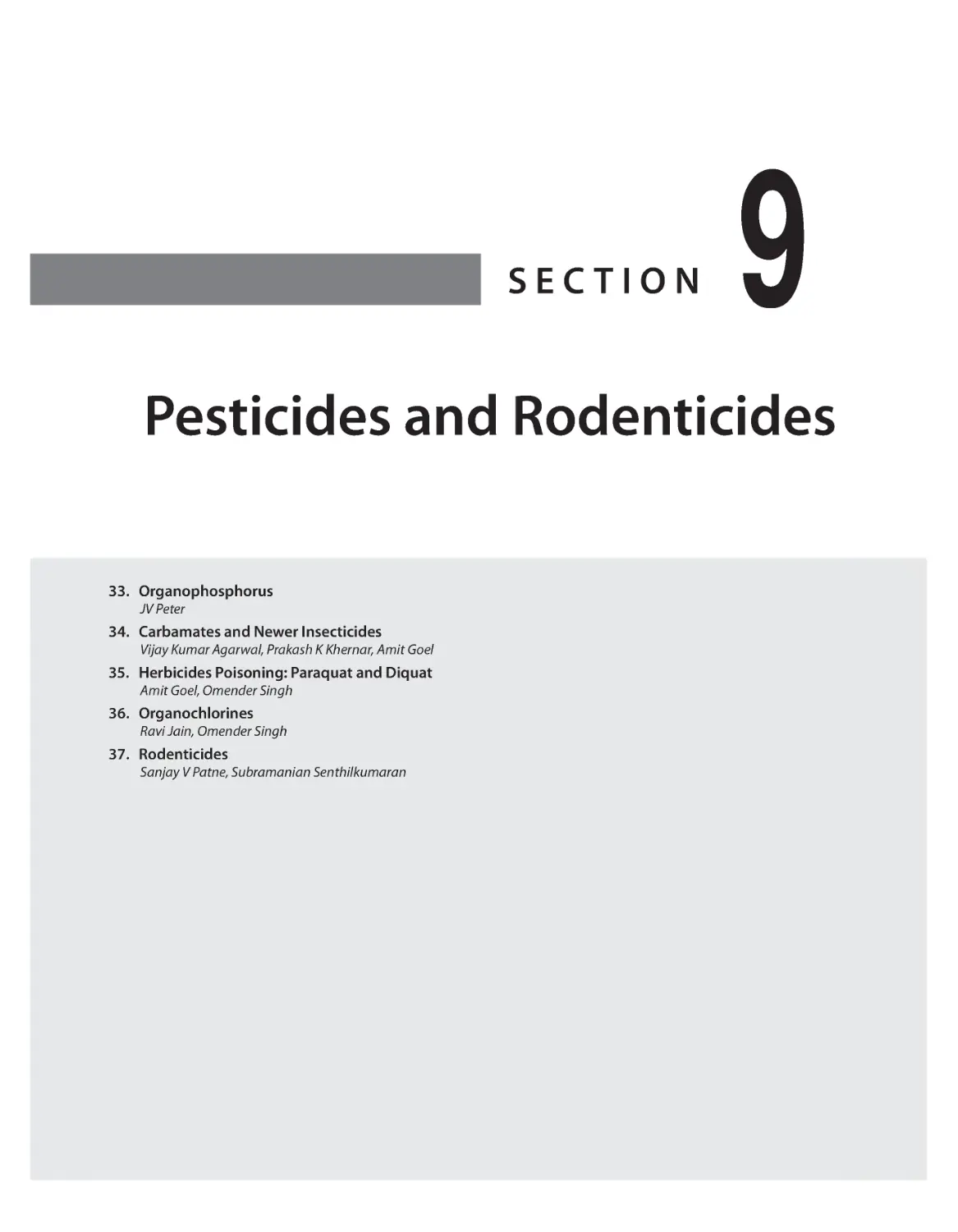 SECTION 9: Pesticides and Rodenticides