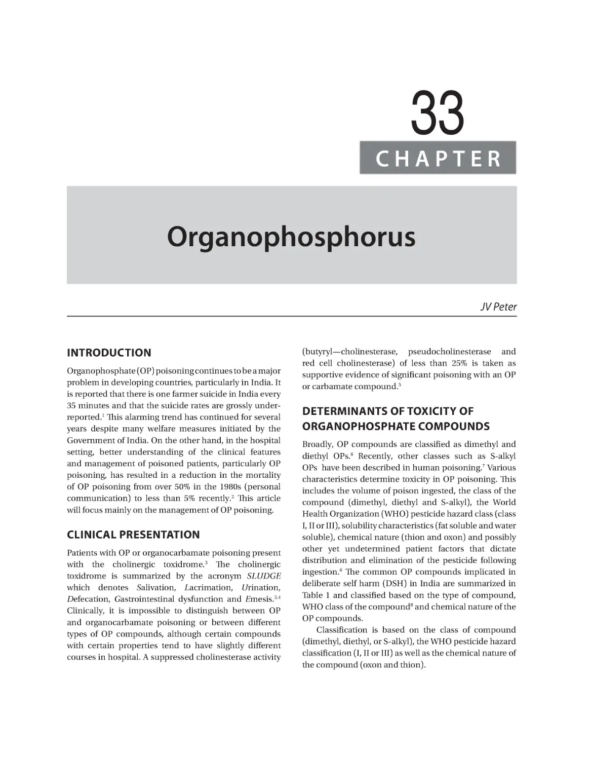Chapter 33: Organophosphorus