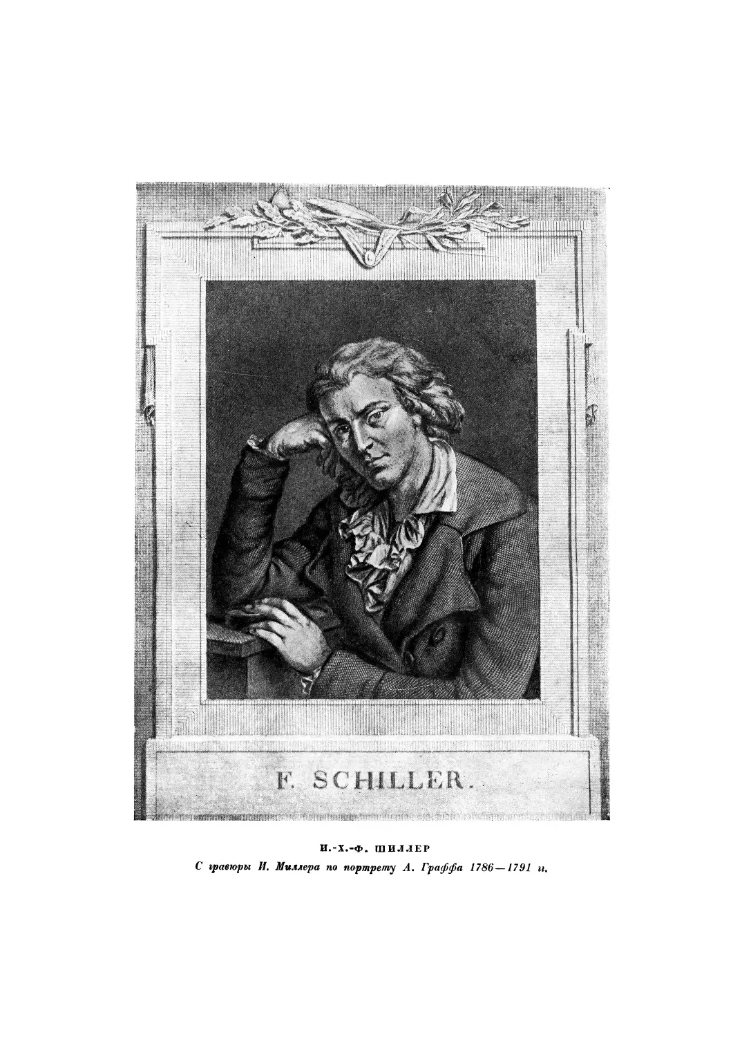 Вклейка. Ш.-Х.-Ф. Шиллер. С гравюры И. Мюллера 1794 г. по портрету А. Граффа 1786—91 гг.