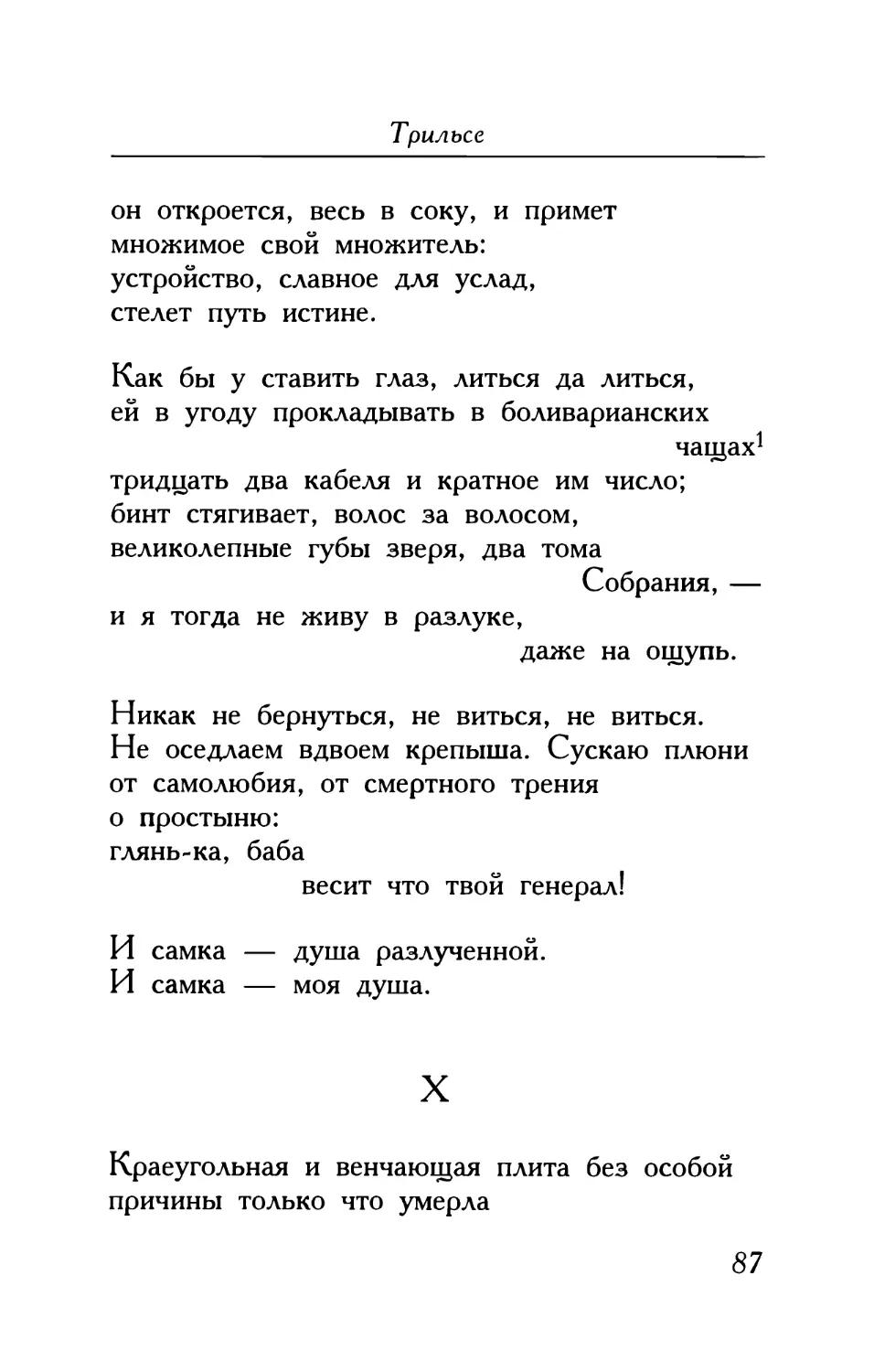 X. «Краеугольная и венчающая плита без особой...»