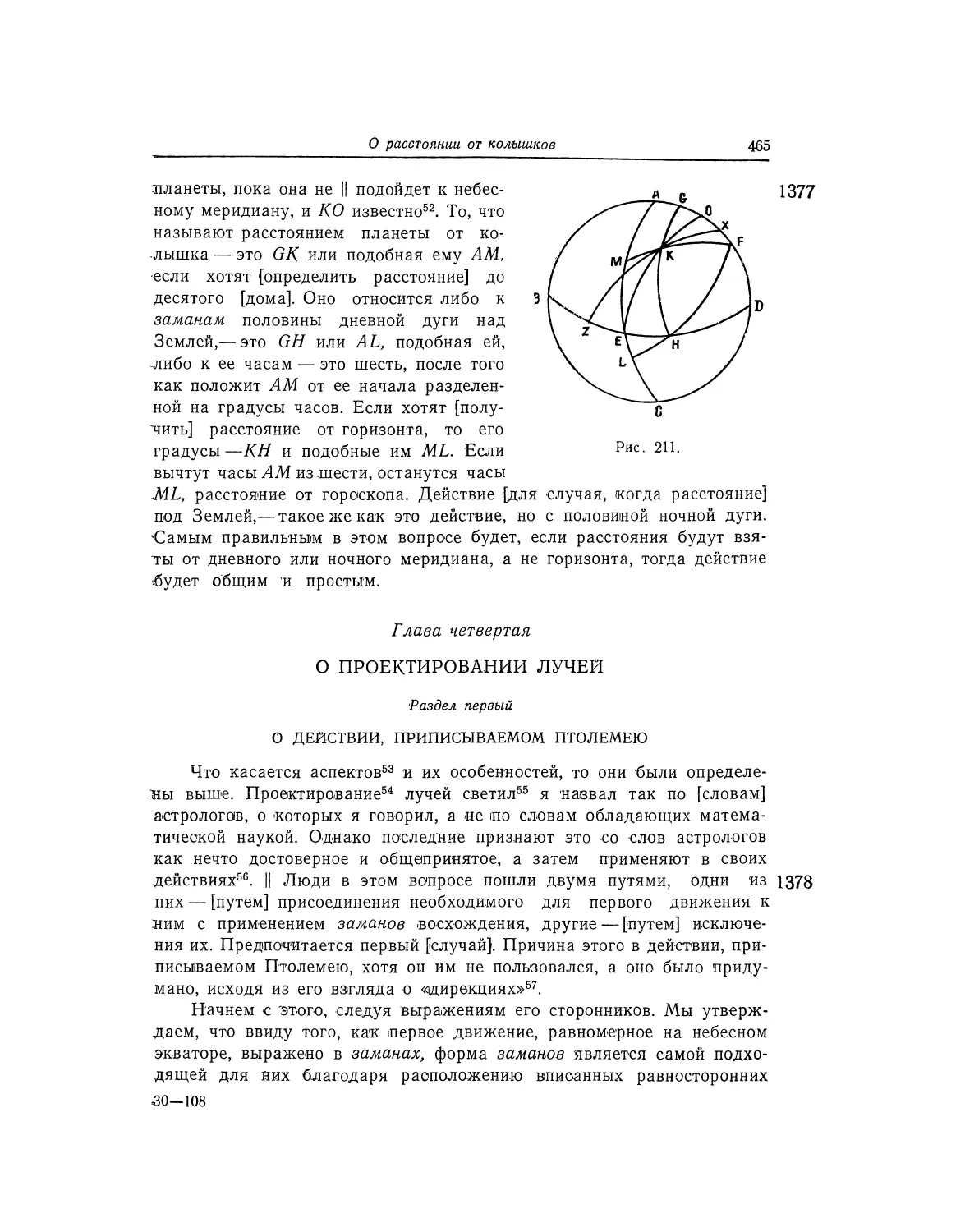 Глава четвертая. О проектировании лучей