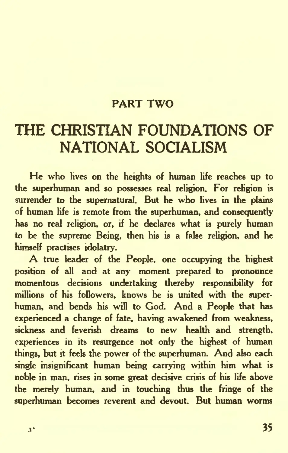PART TWO: THE CHRISTIAN FOUNDATIONS OF NATIONAL SOCIALISM