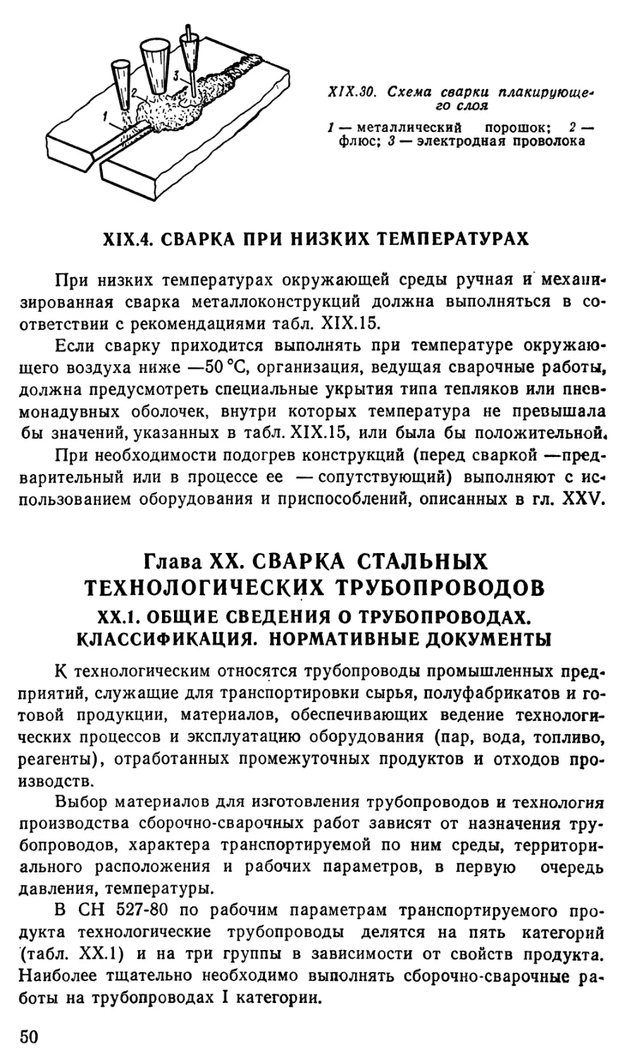 19.4 Сварка при низких температурах
Глава 20 Сварка стальных технологических трубопроводов