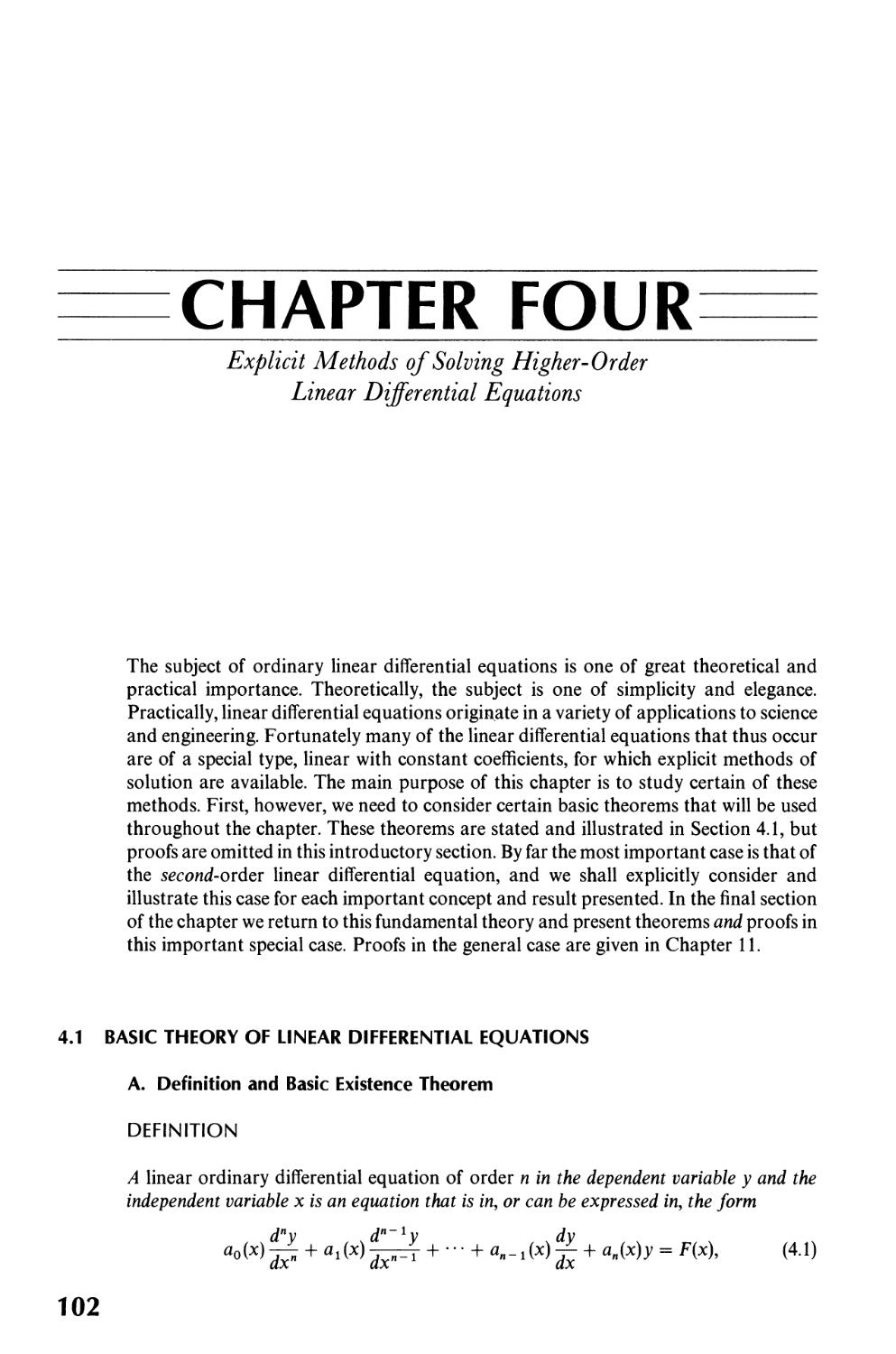 4  Explicit Methods of Solving Higher-Order 
Linear Differential Equations