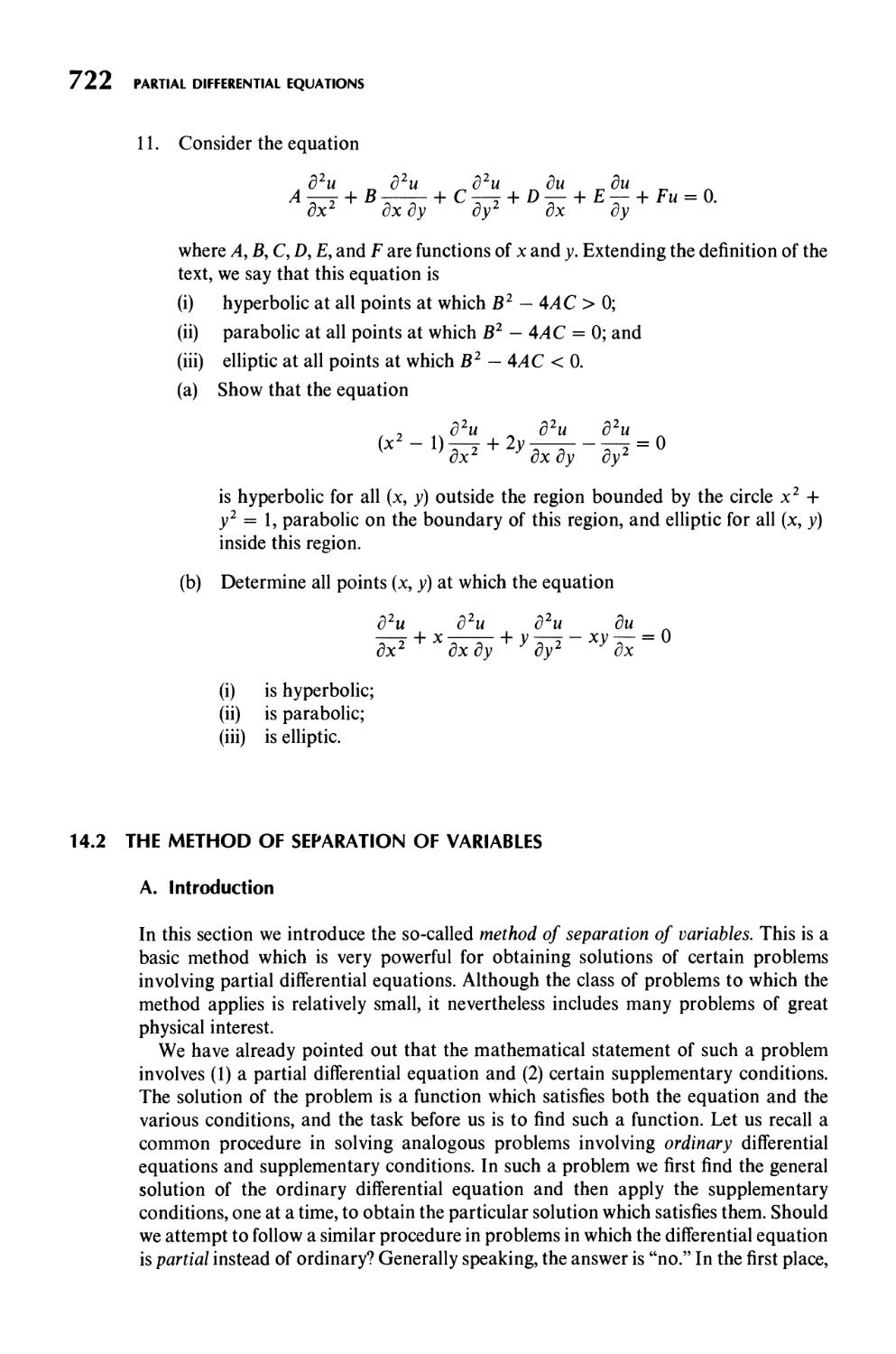 14.2  The Method of Separation of Variables