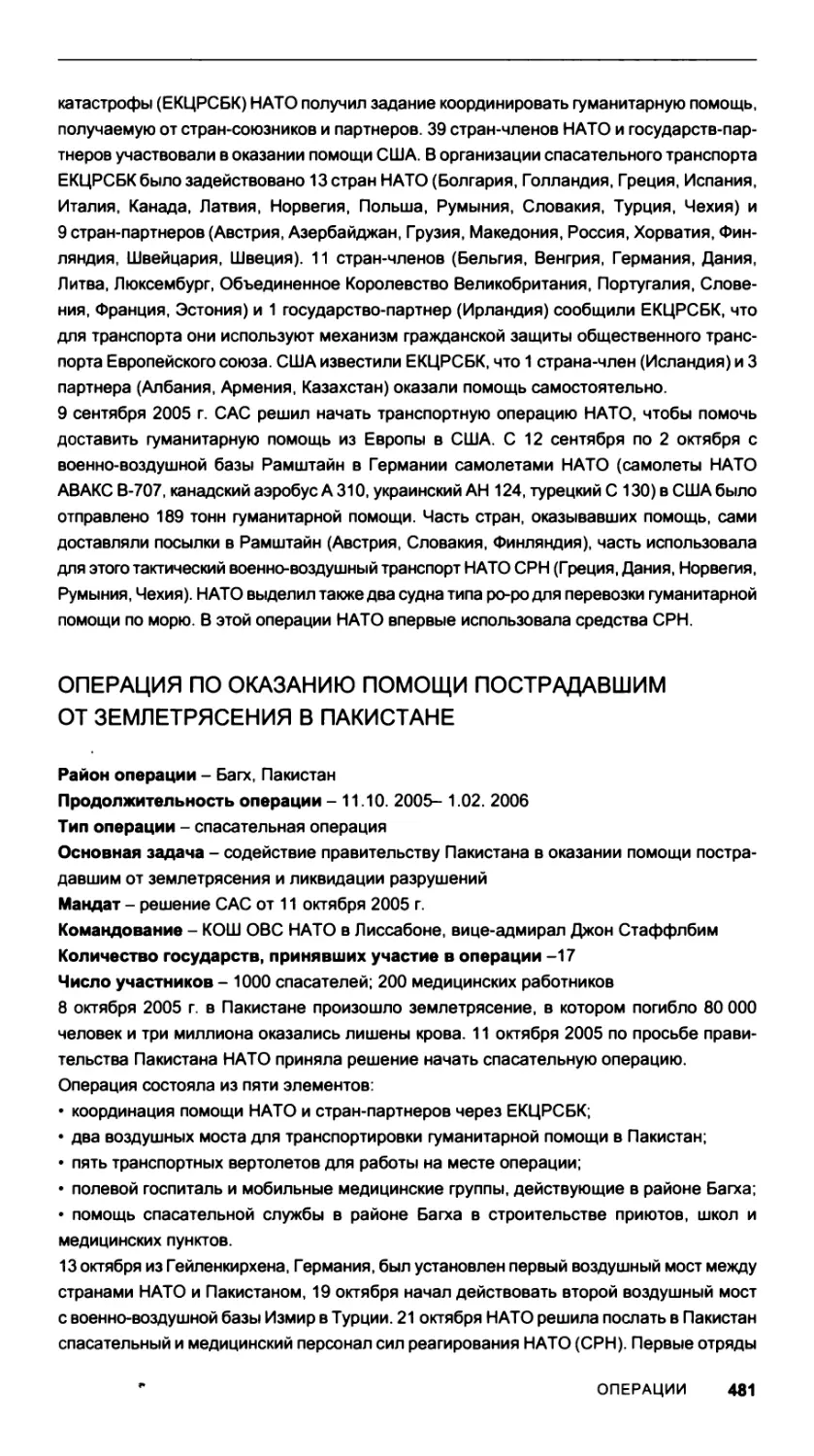 Операция по оказанию помощи пострадавшим от землетрясения в Пакистане