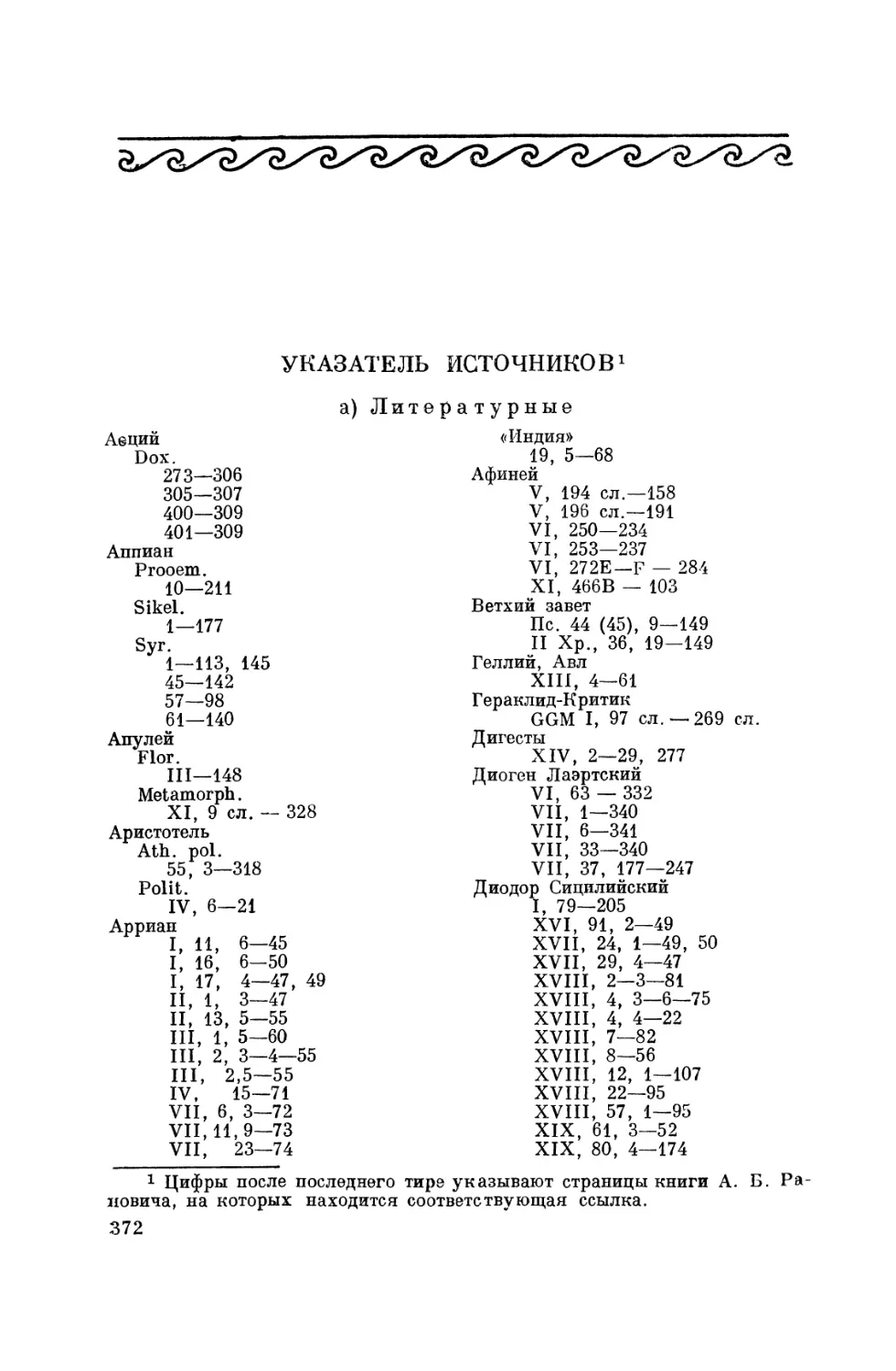 Указатель источников